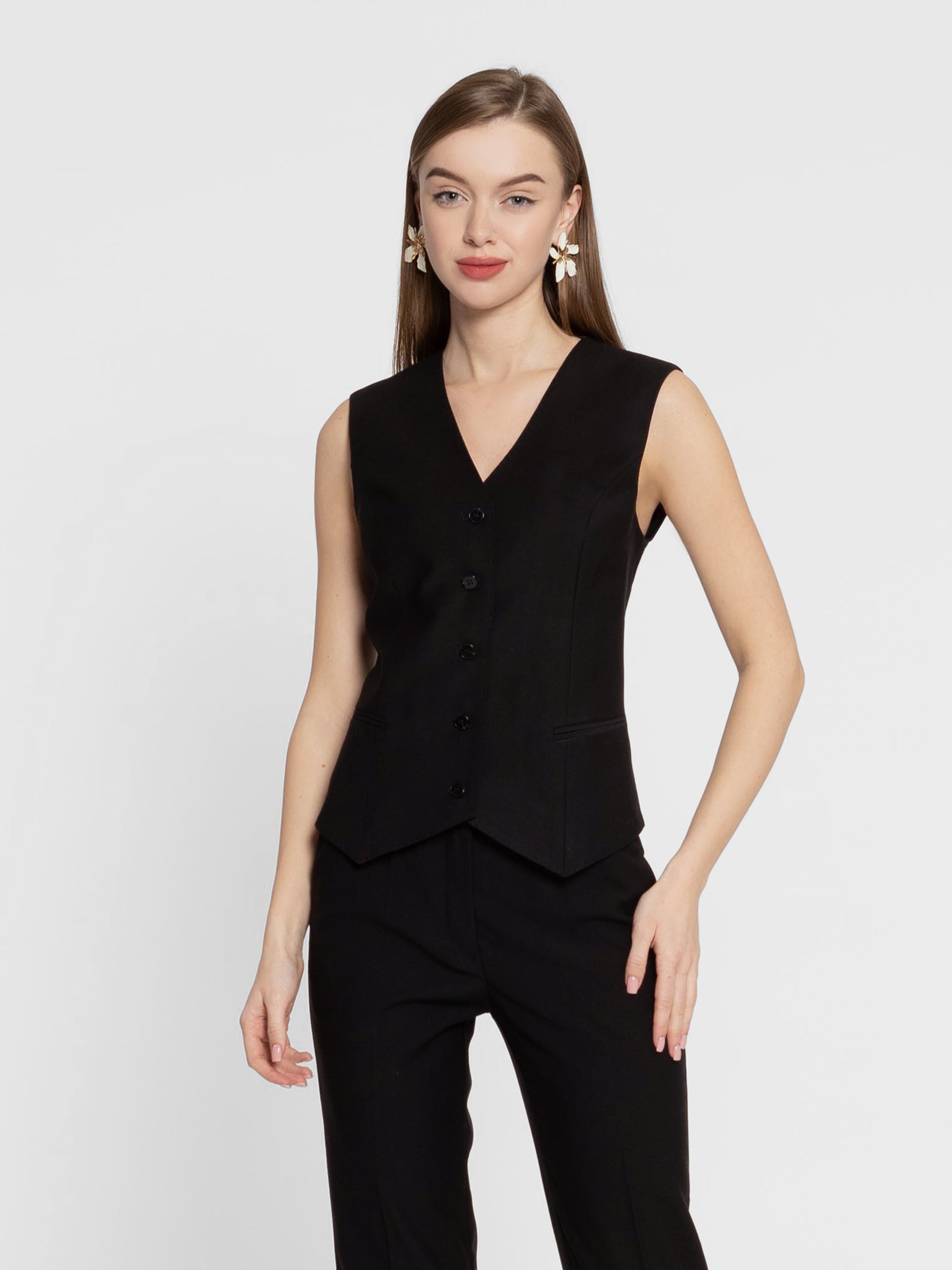 Women's Black Waistcoat CA1W20.07.02