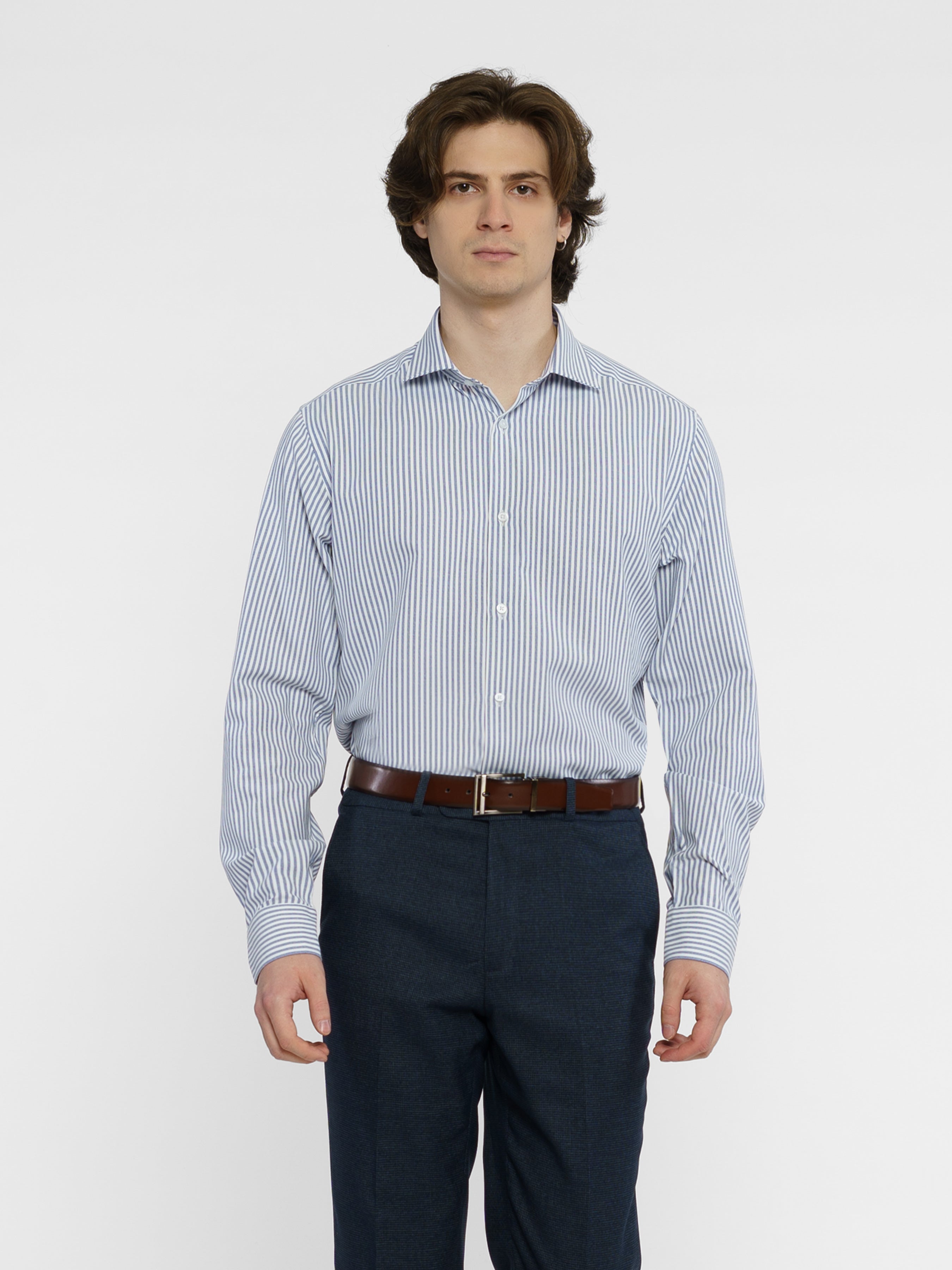 Men's Textured Striped Shirt CA1M05.14.25