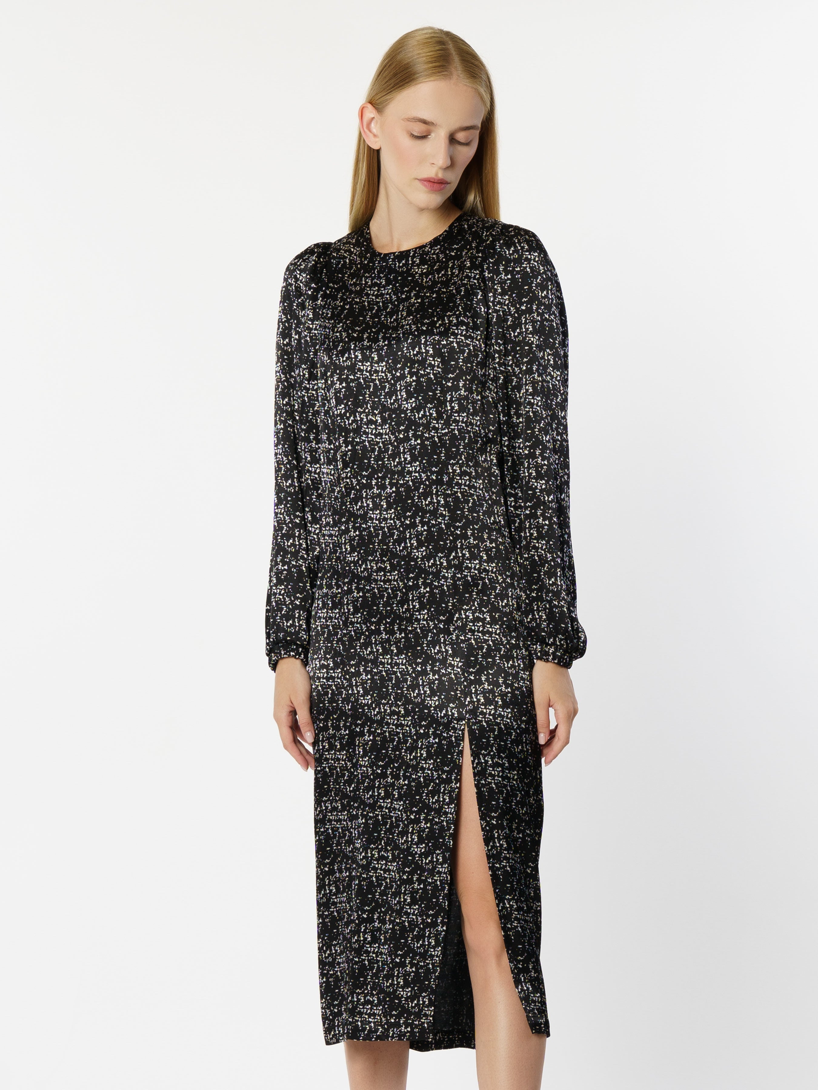 Silky Black Dress CA1W22.13.03