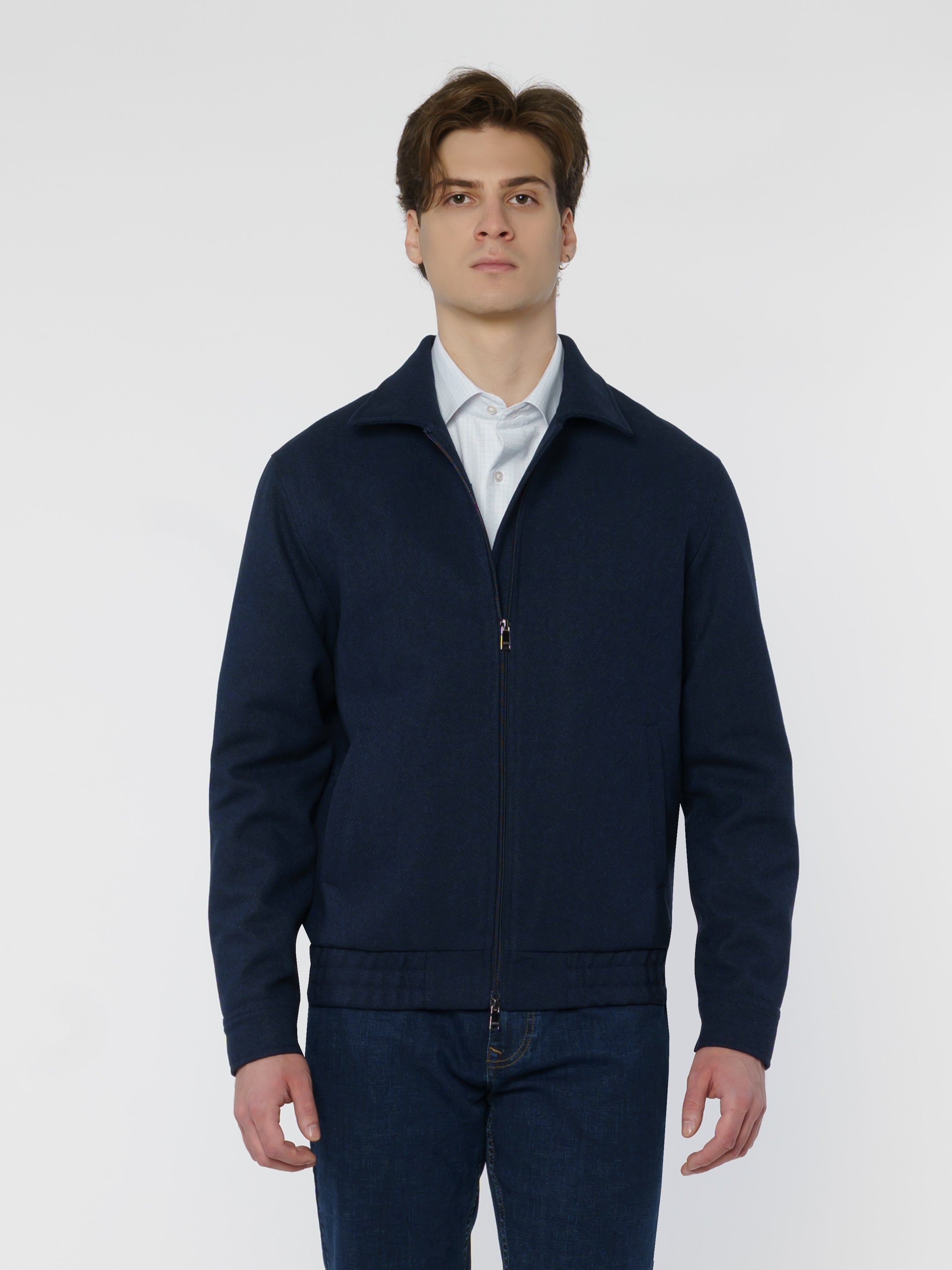 Amorakin Men's Blue Wool Jacket CA1M08.05.09
