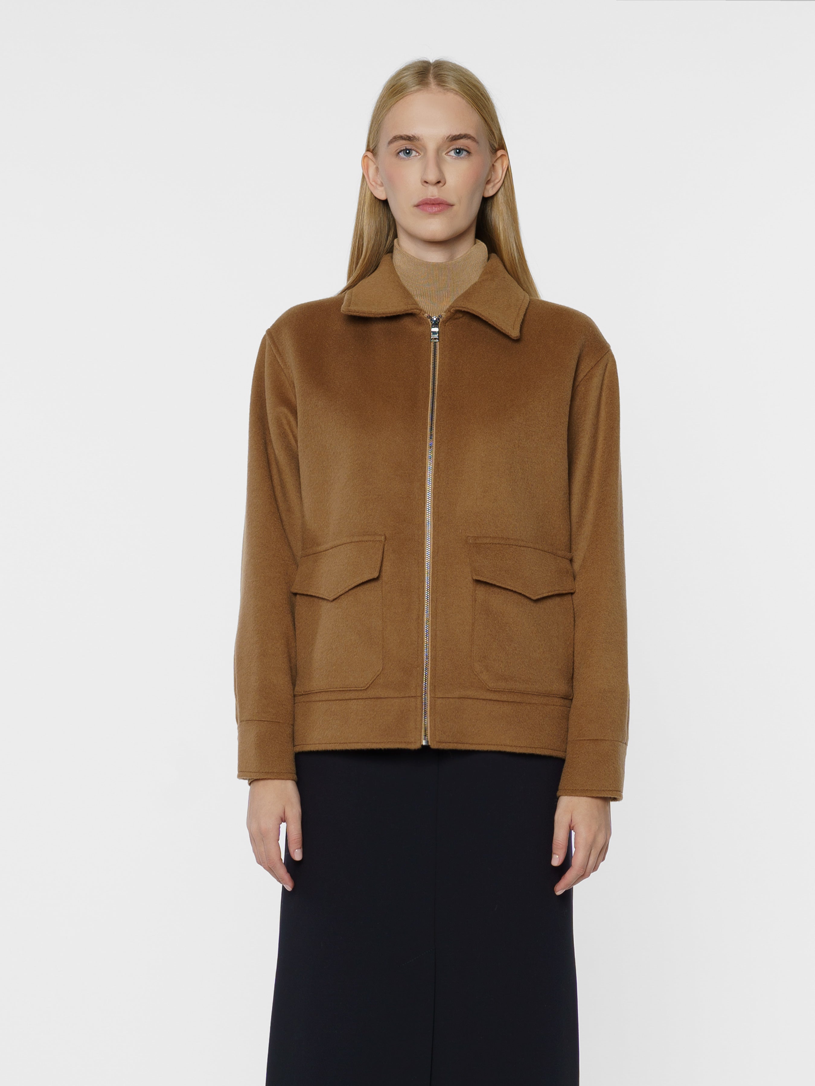 Womens Beige Wool Jacket