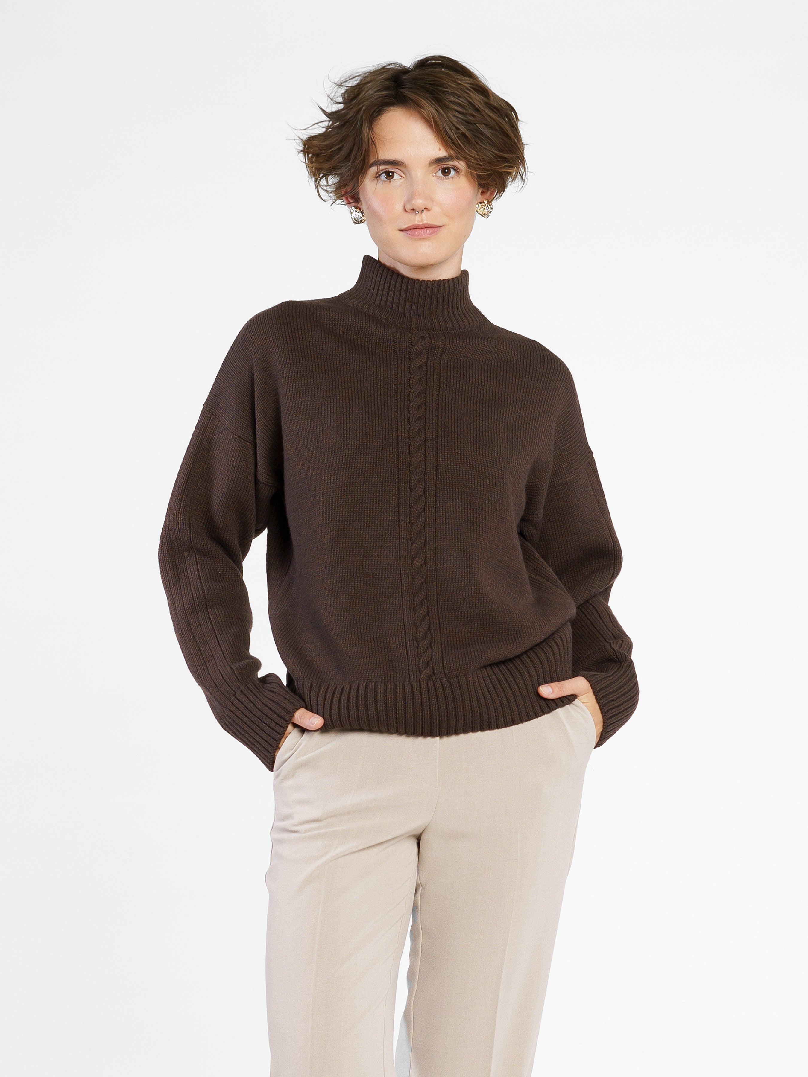 Women's Brown Sweater CA1W10.15.38