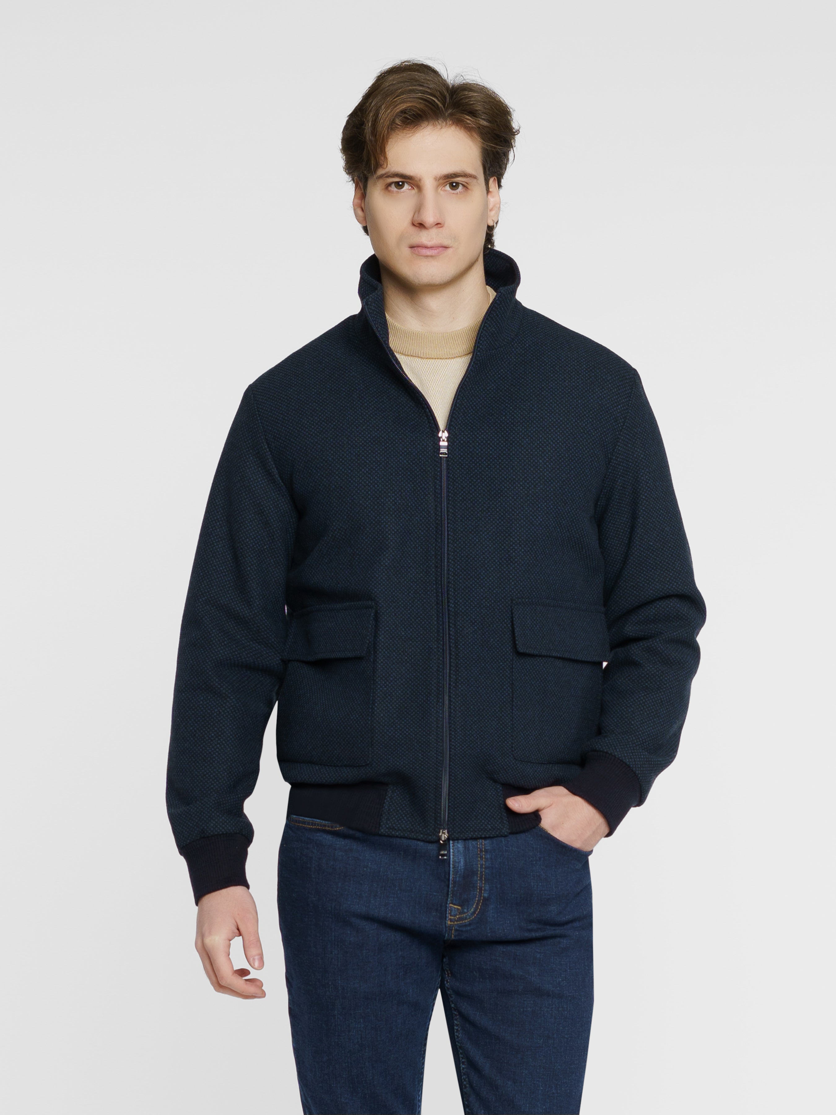 Men's Blue Bomber Jacket CA1M08.07.06