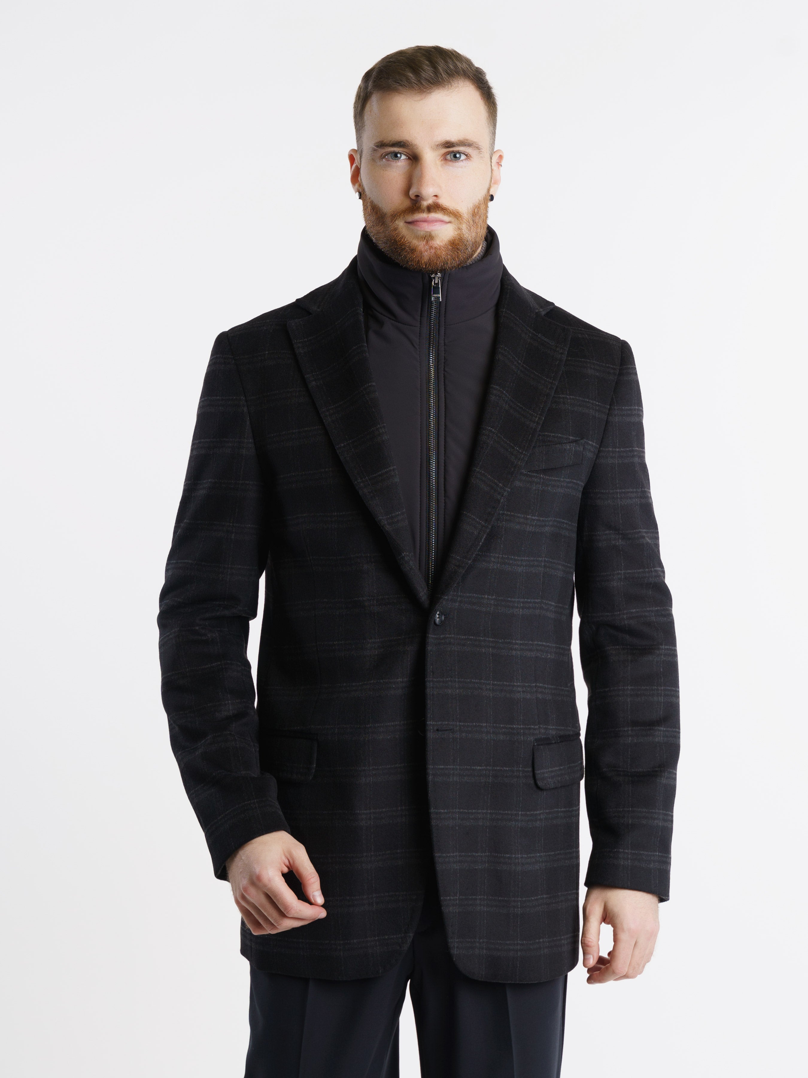 Stylish Men's Fitted Plaid Jacket for Ultimate Comfort CA1M02.32.02