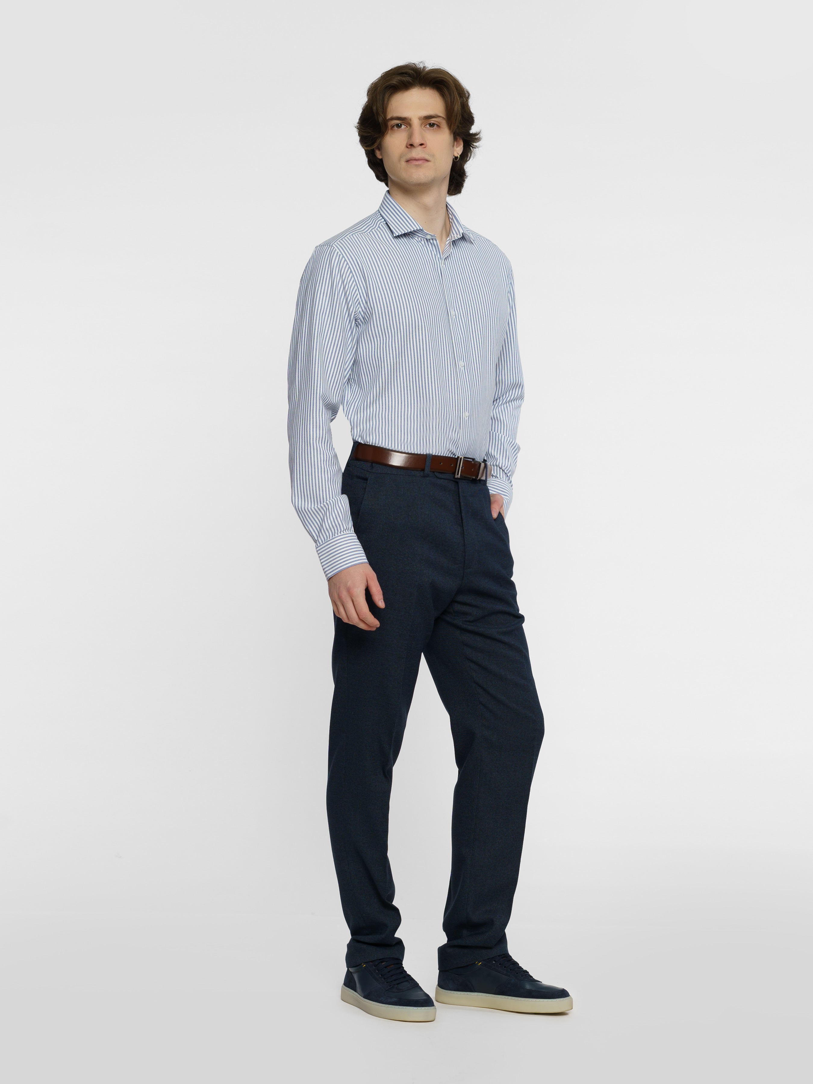 Men's Textured Striped Shirt CA1M05.14.25