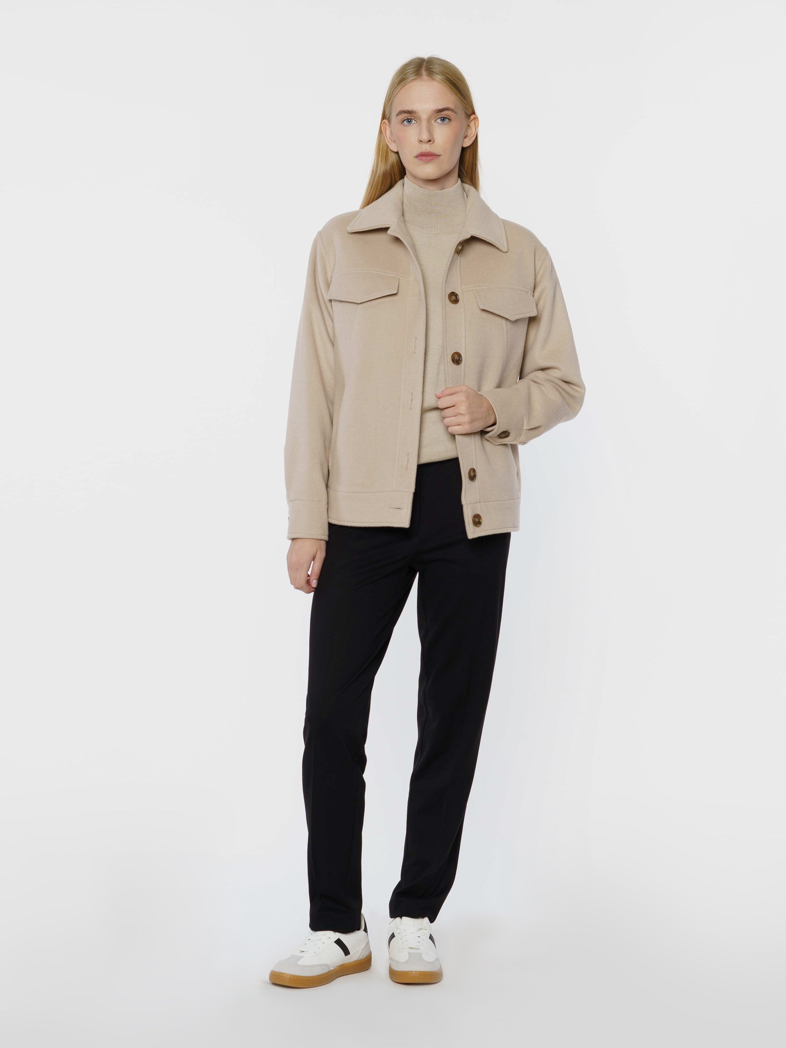 Women's Beige Wool Jacket CA1W08.03.16