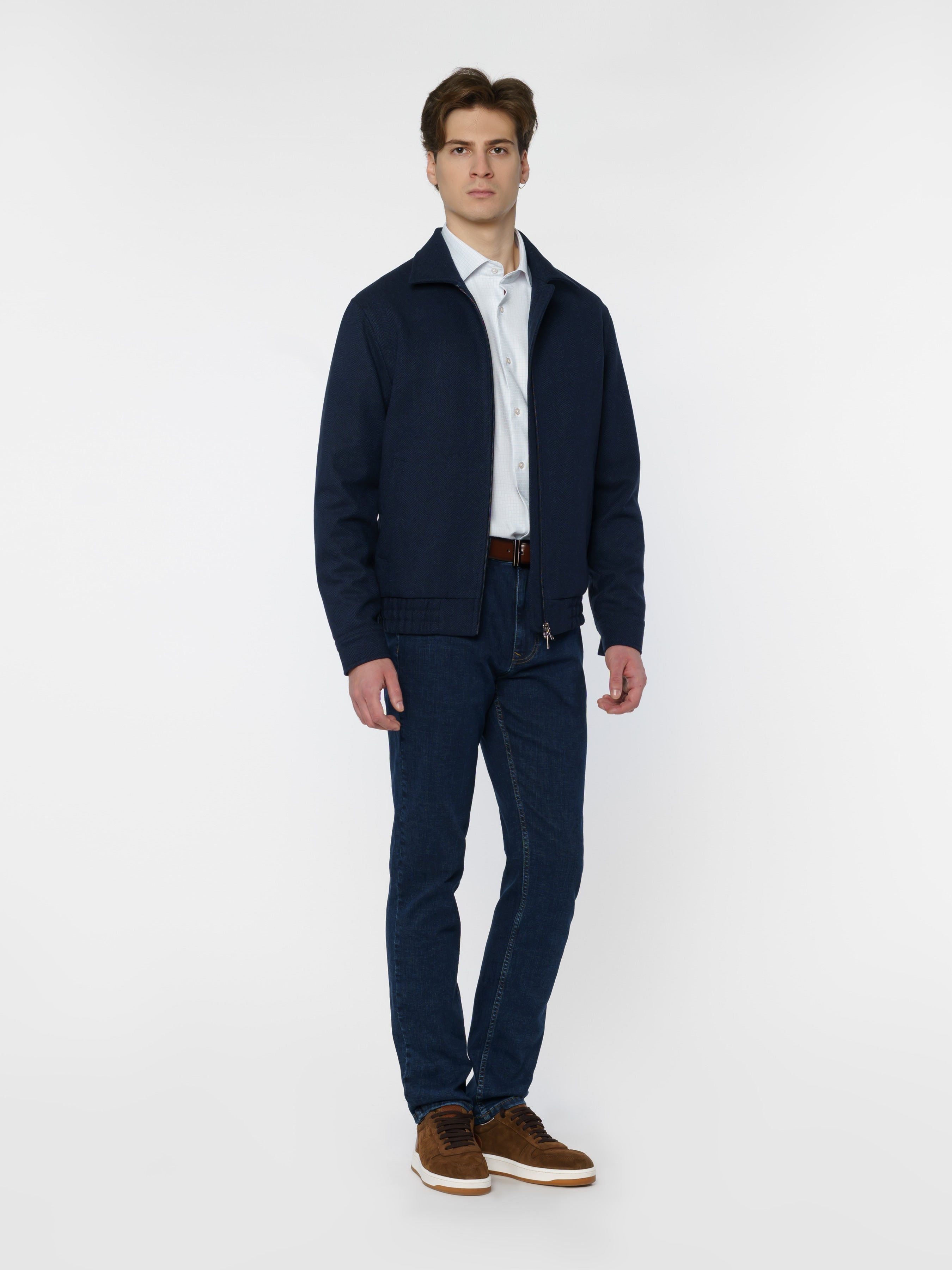 Amorakin Men's Blue Wool Jacket CA1M08.05.09