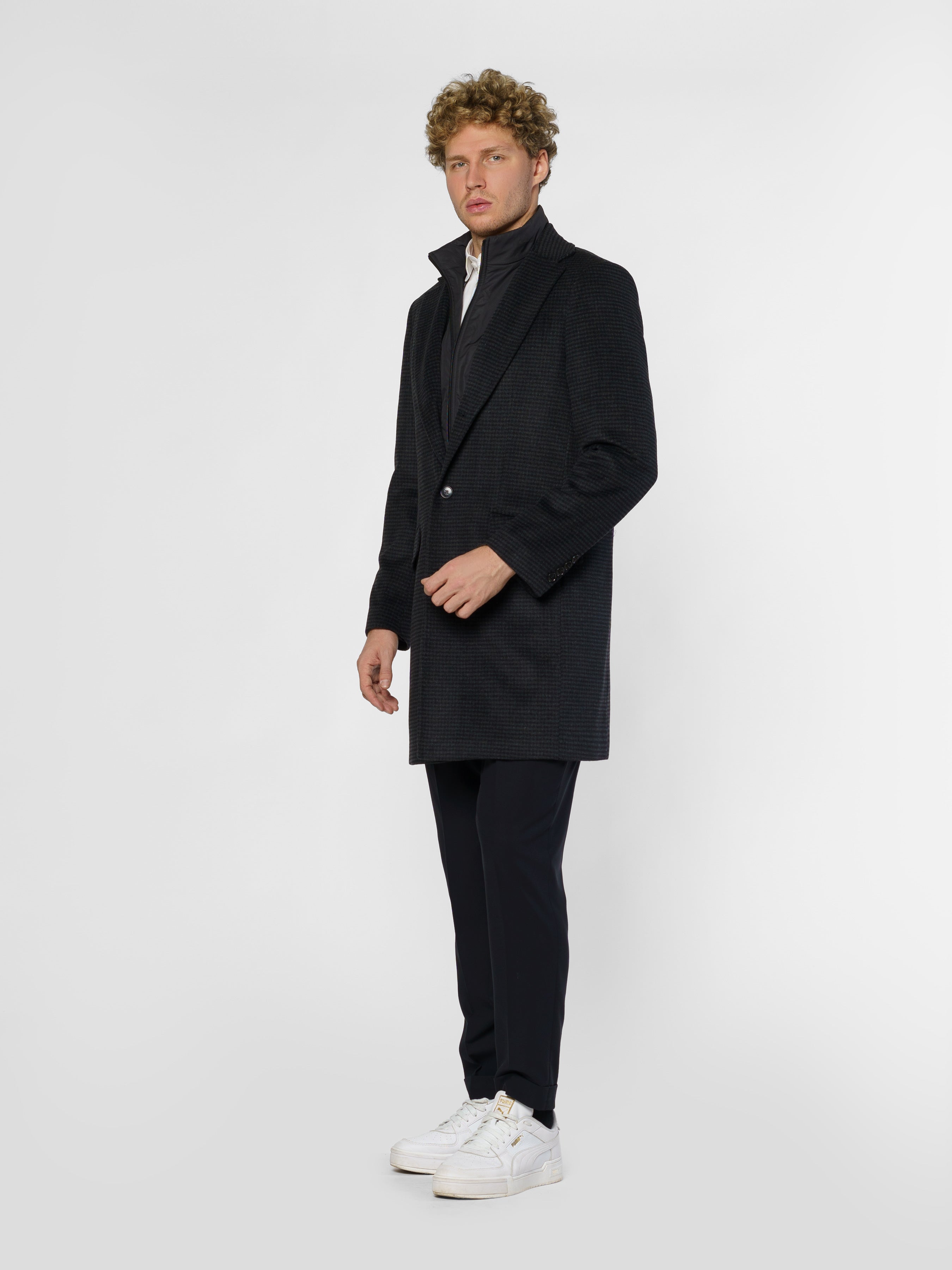 Wool Gray Mens Coat CA1M07.12.12