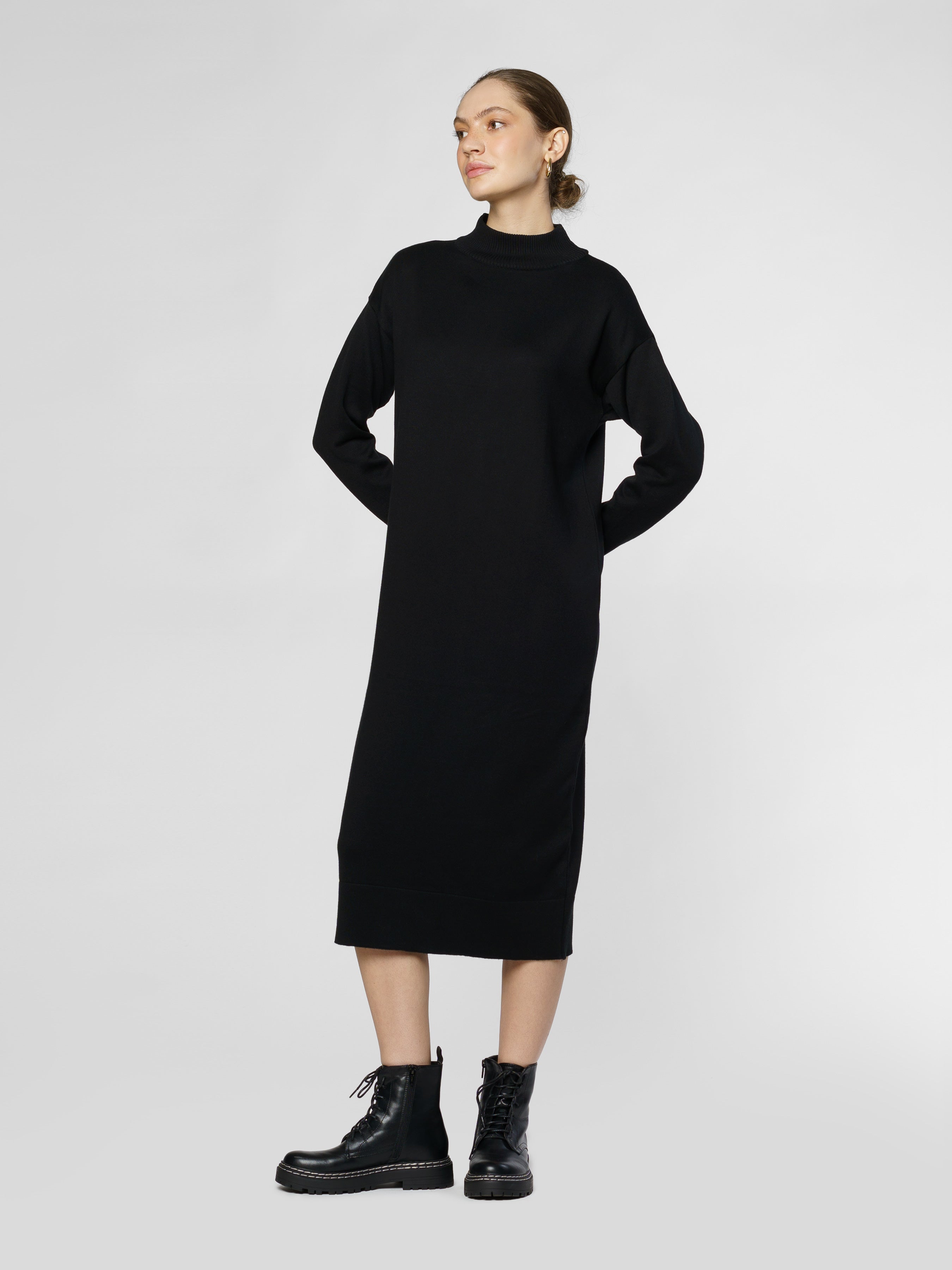 Women's Black Midi Dress CA1W22.10.02