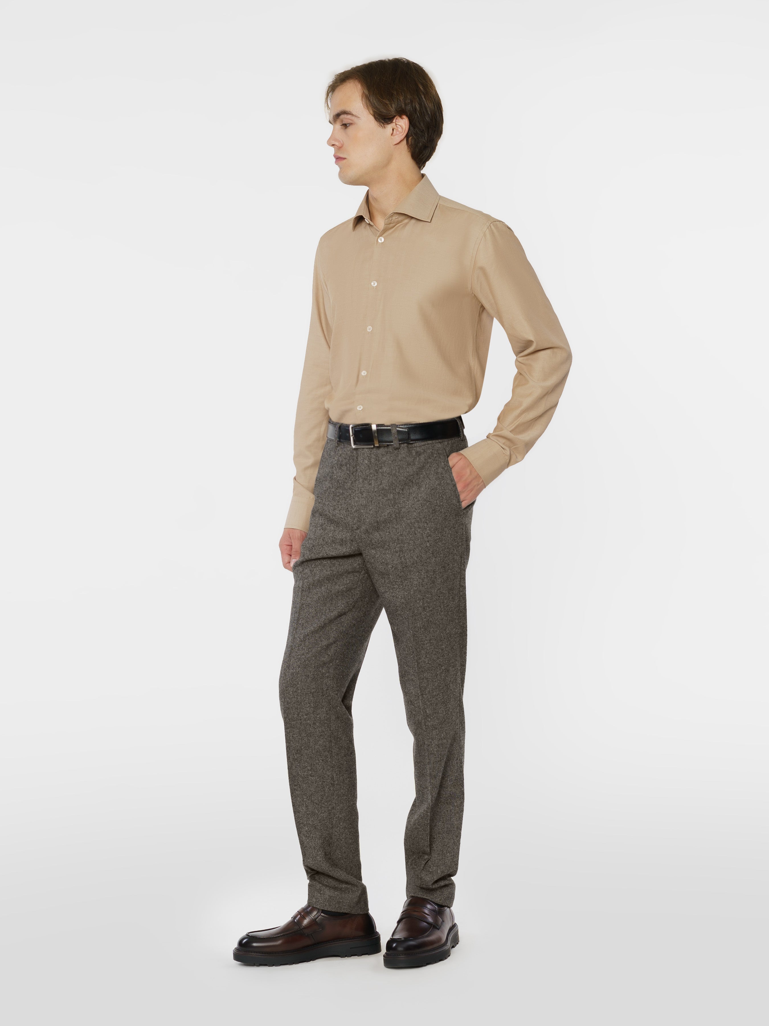 Amorakin Men's Gray Wool Pants CA1M01.31.12