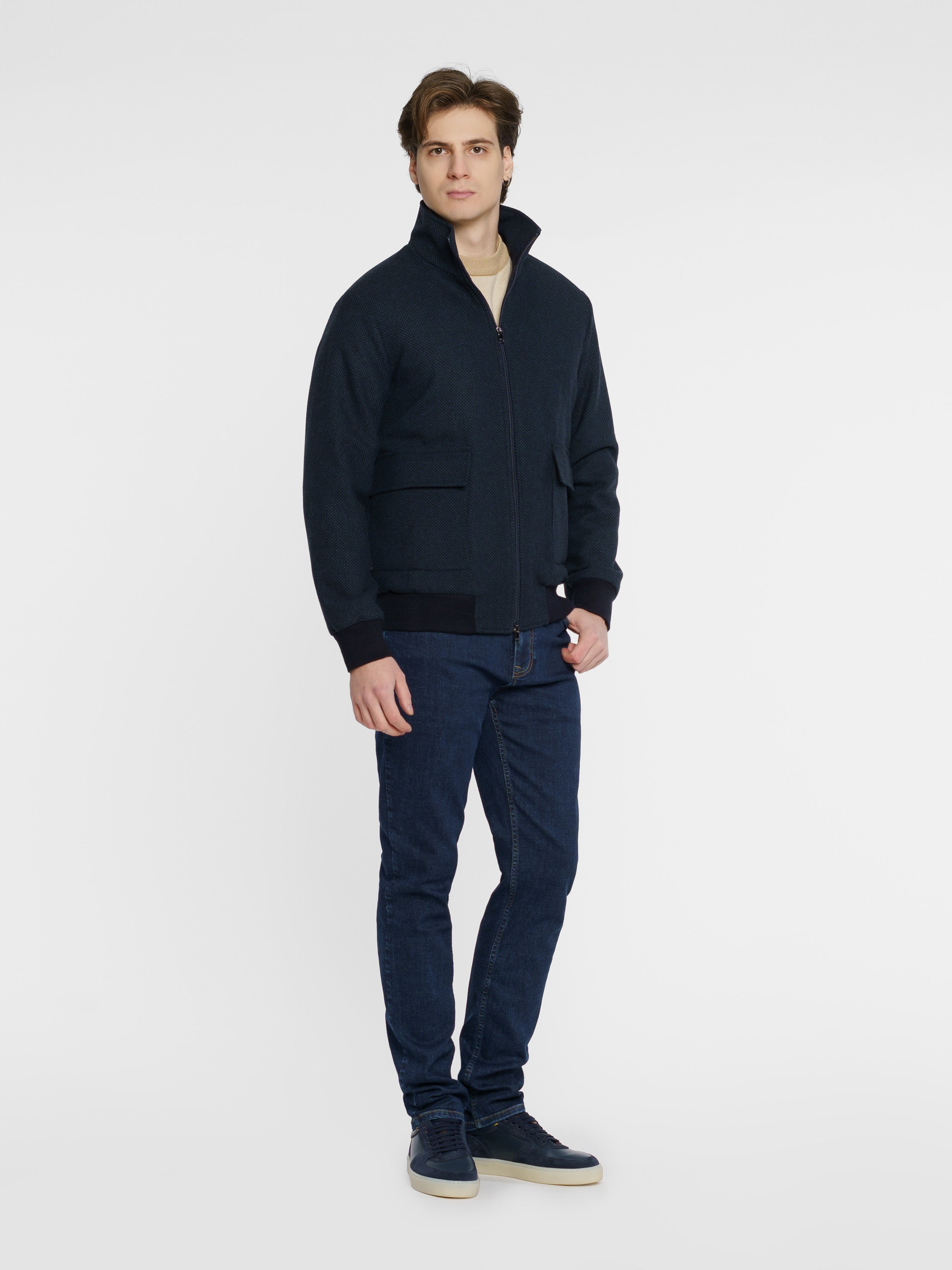 Men's Blue Bomber Jacket CA1M08.07.06