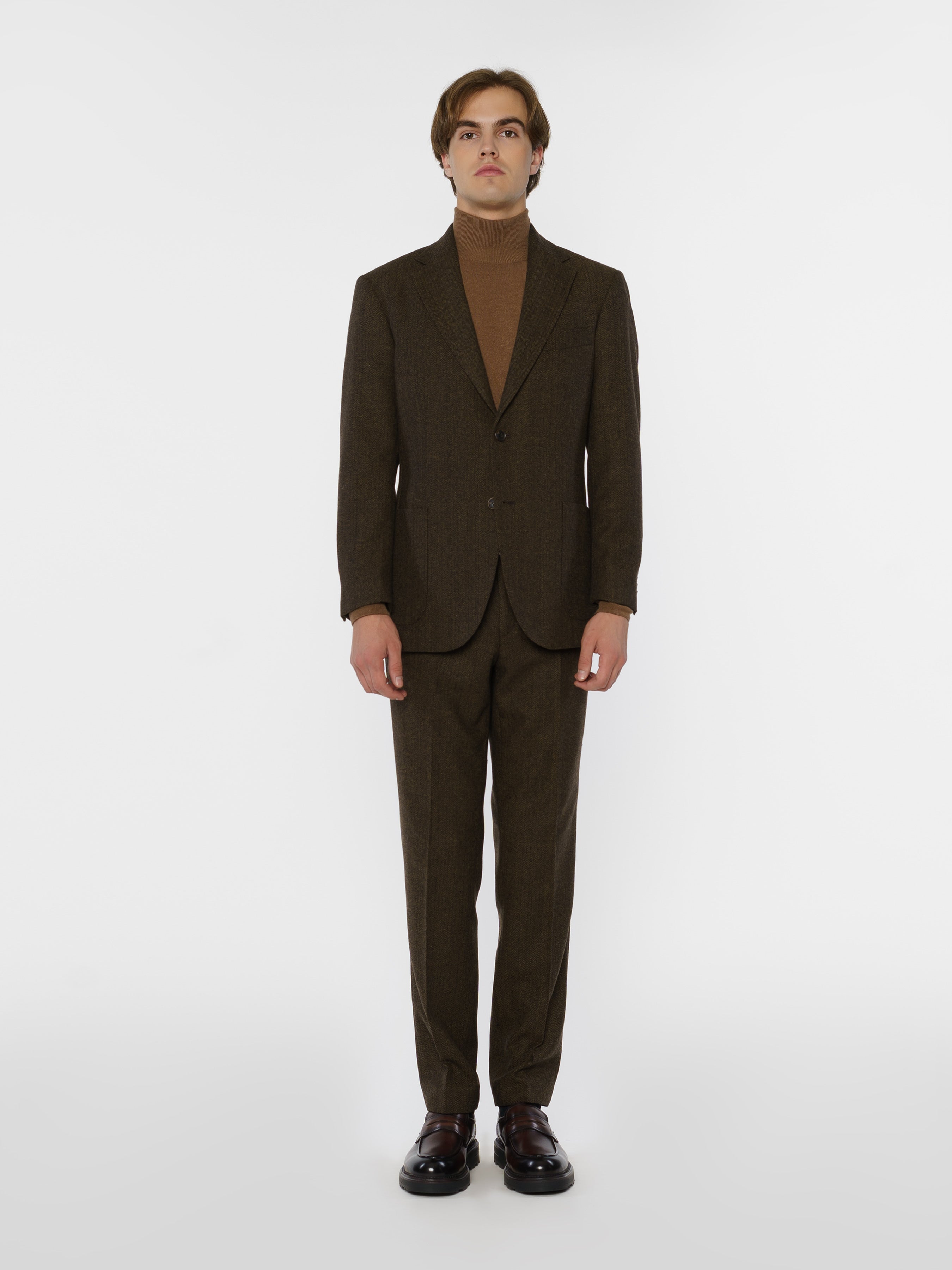 Mens Brown Wool Jacket CA1M02.29.38