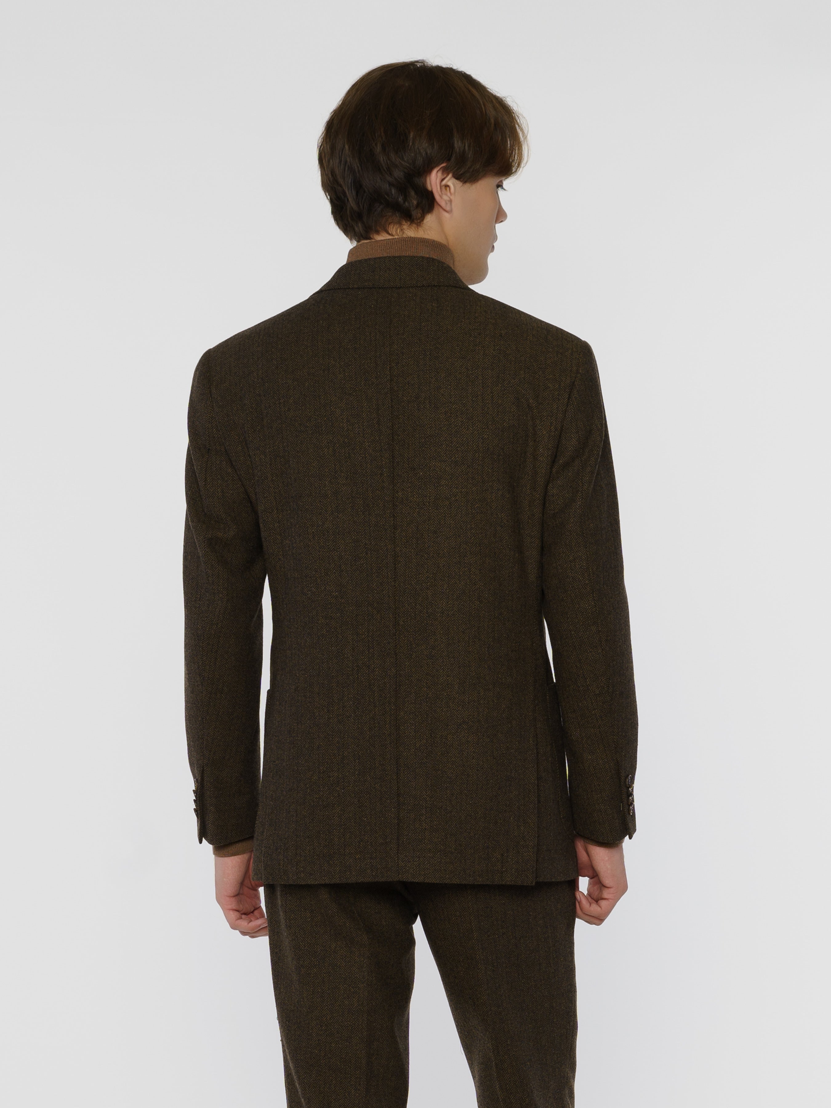 Mens Brown Wool Jacket CA1M02.29.38