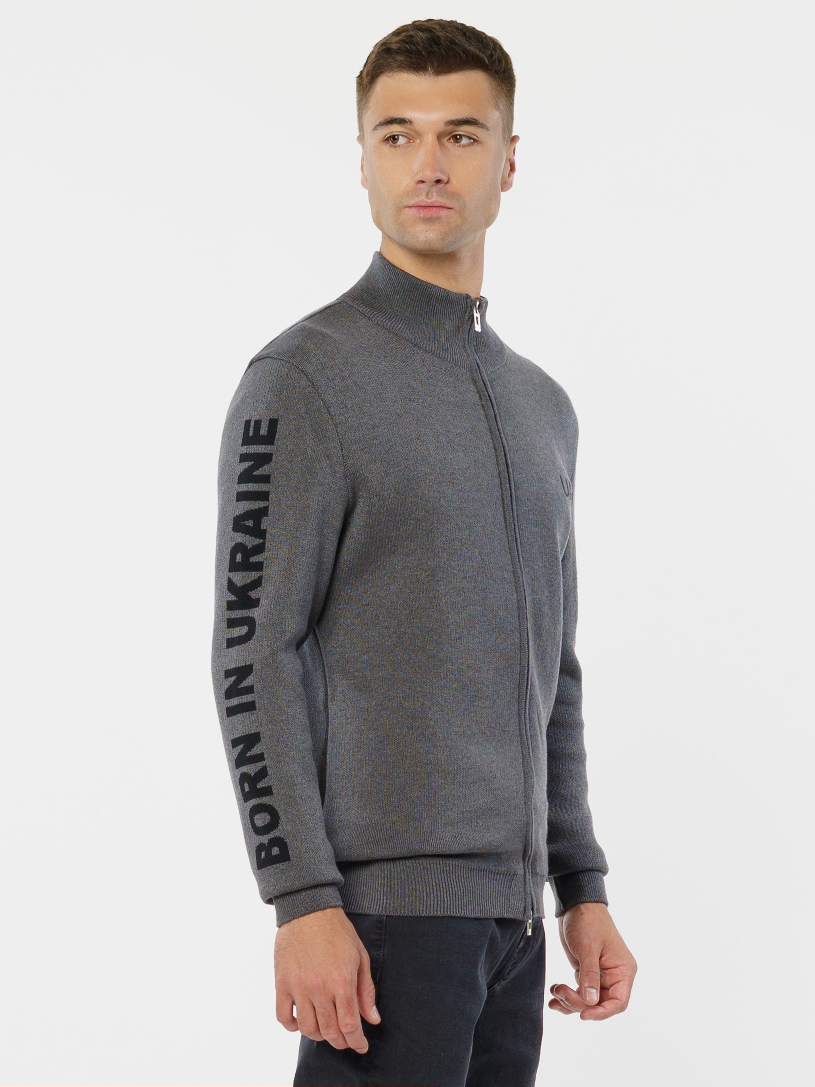 Men's Gray Zip-Up Sweatshirt CA1F10.08.12