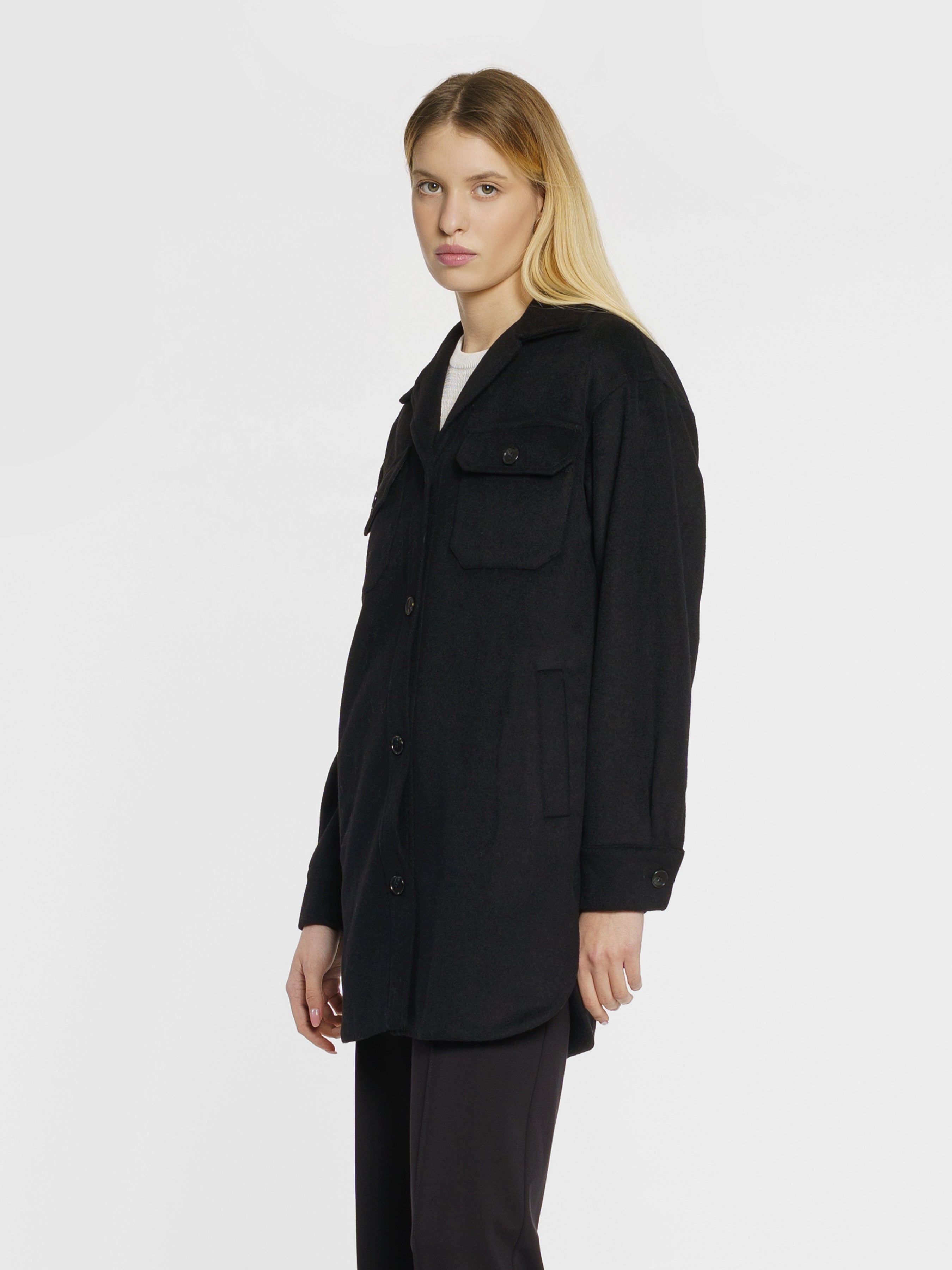 Women's Black Wool Jacket CA1W08.05.02