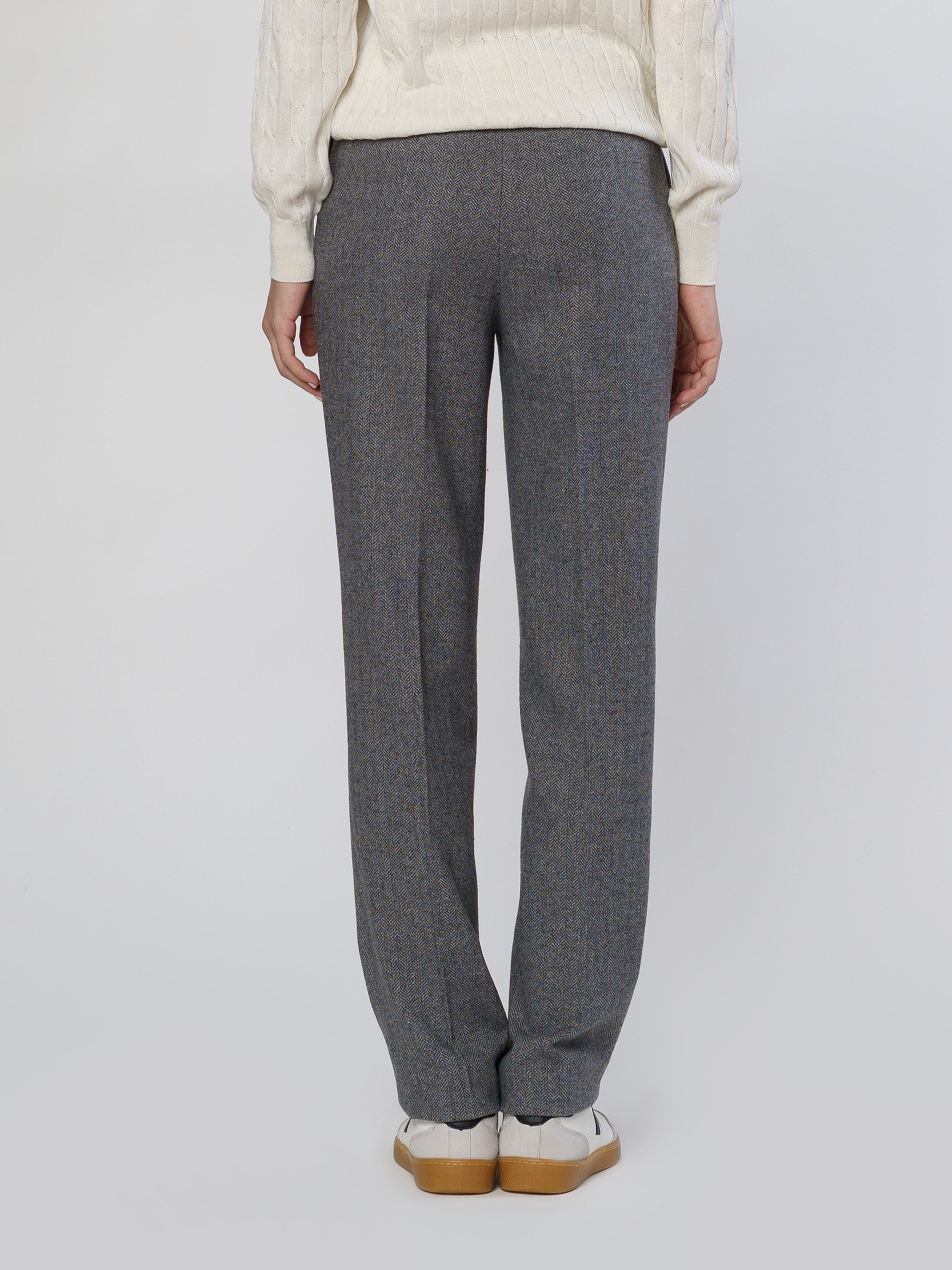 Women's Gray Wool Pants CA1W01.01.12
