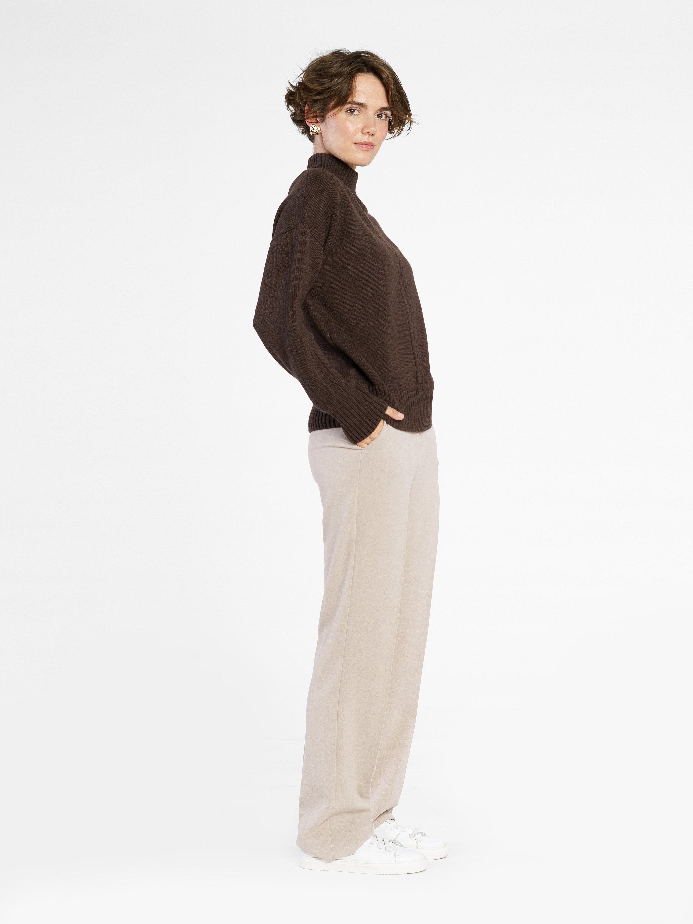 Women's Brown Sweater CA1W10.15.38