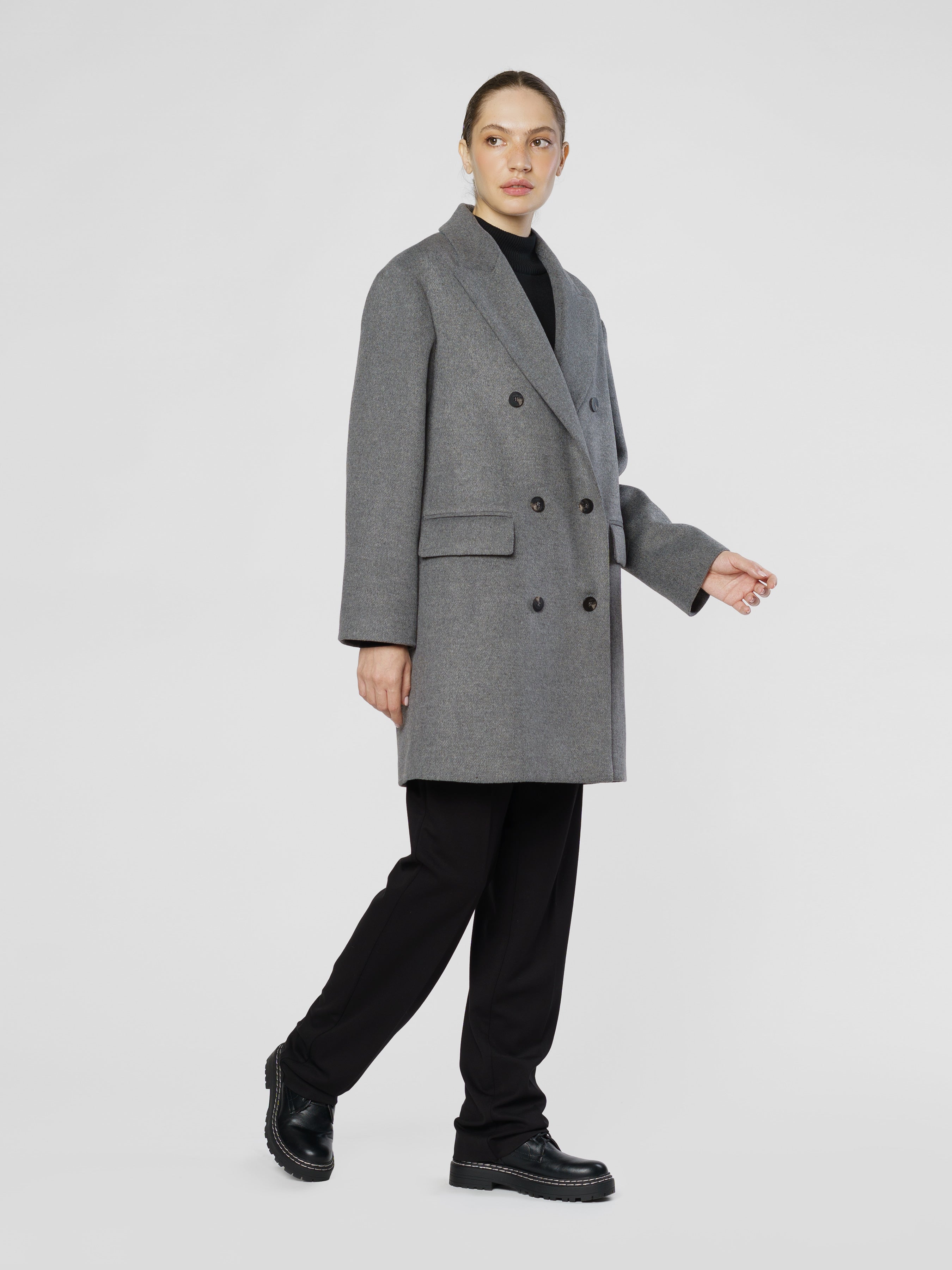 Women's Gray Double Breasted CA1W07.04.12