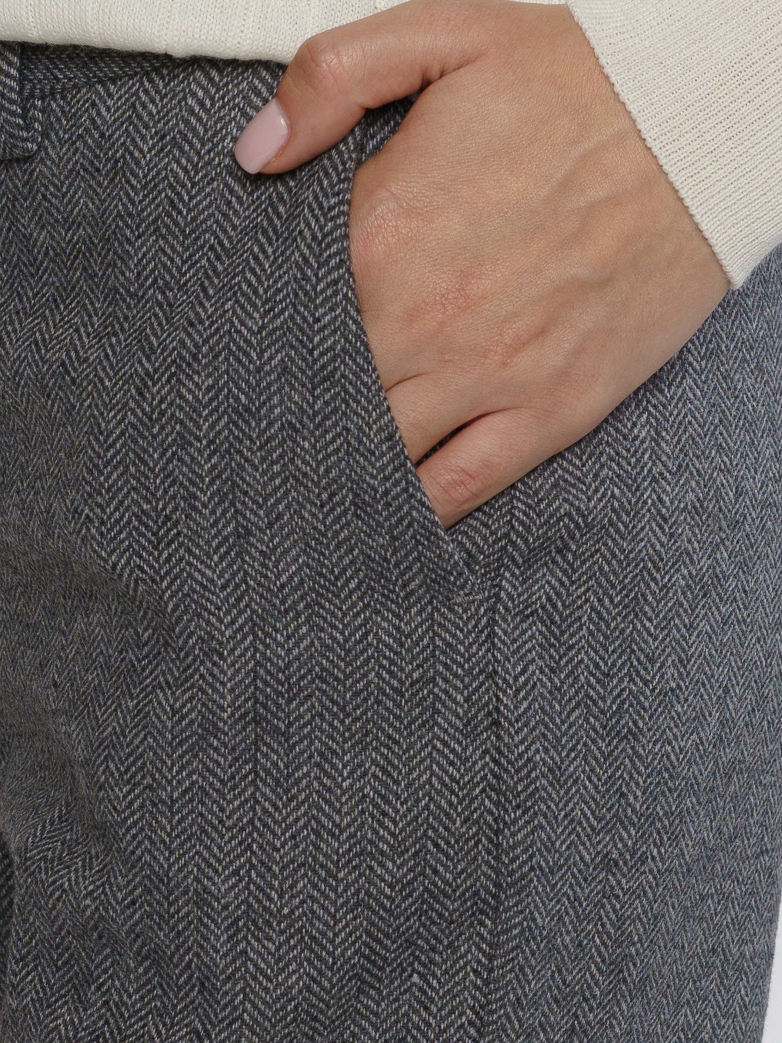 Women's Gray Wool Pants CA1W01.01.12