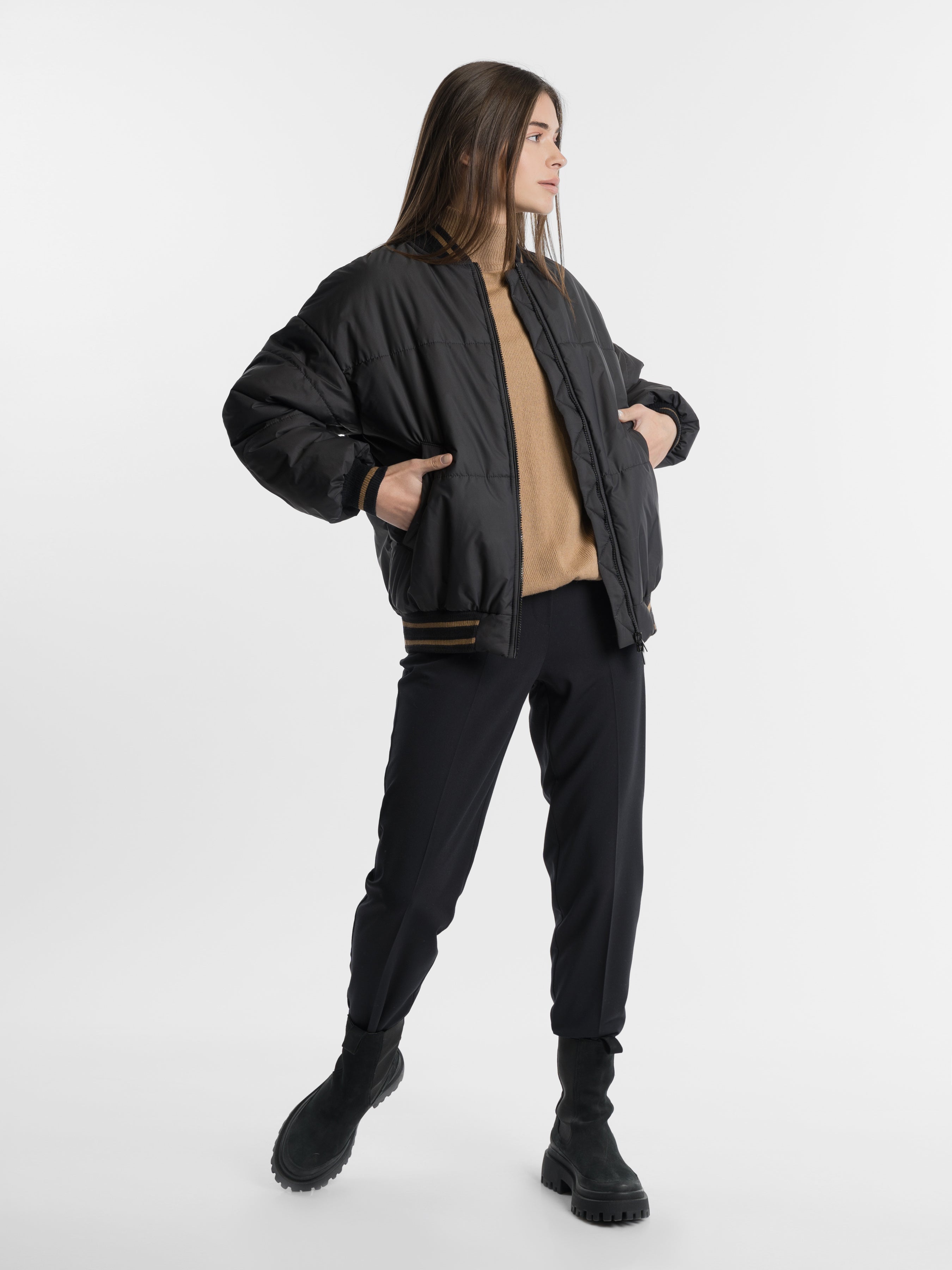 Amorakin Black Women's Short jacket CA1W08.09.02