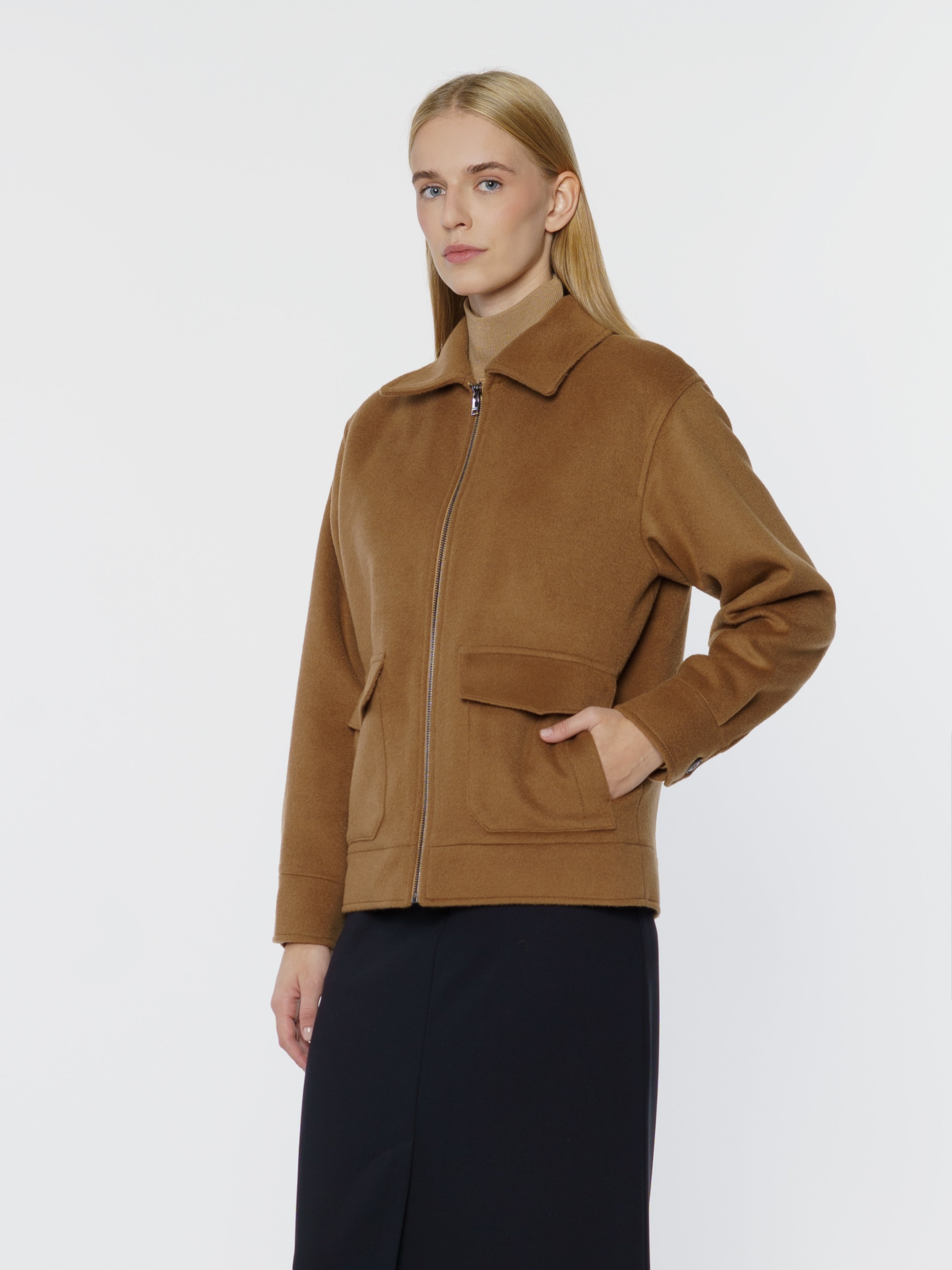 Womens Beige Wool Jacket