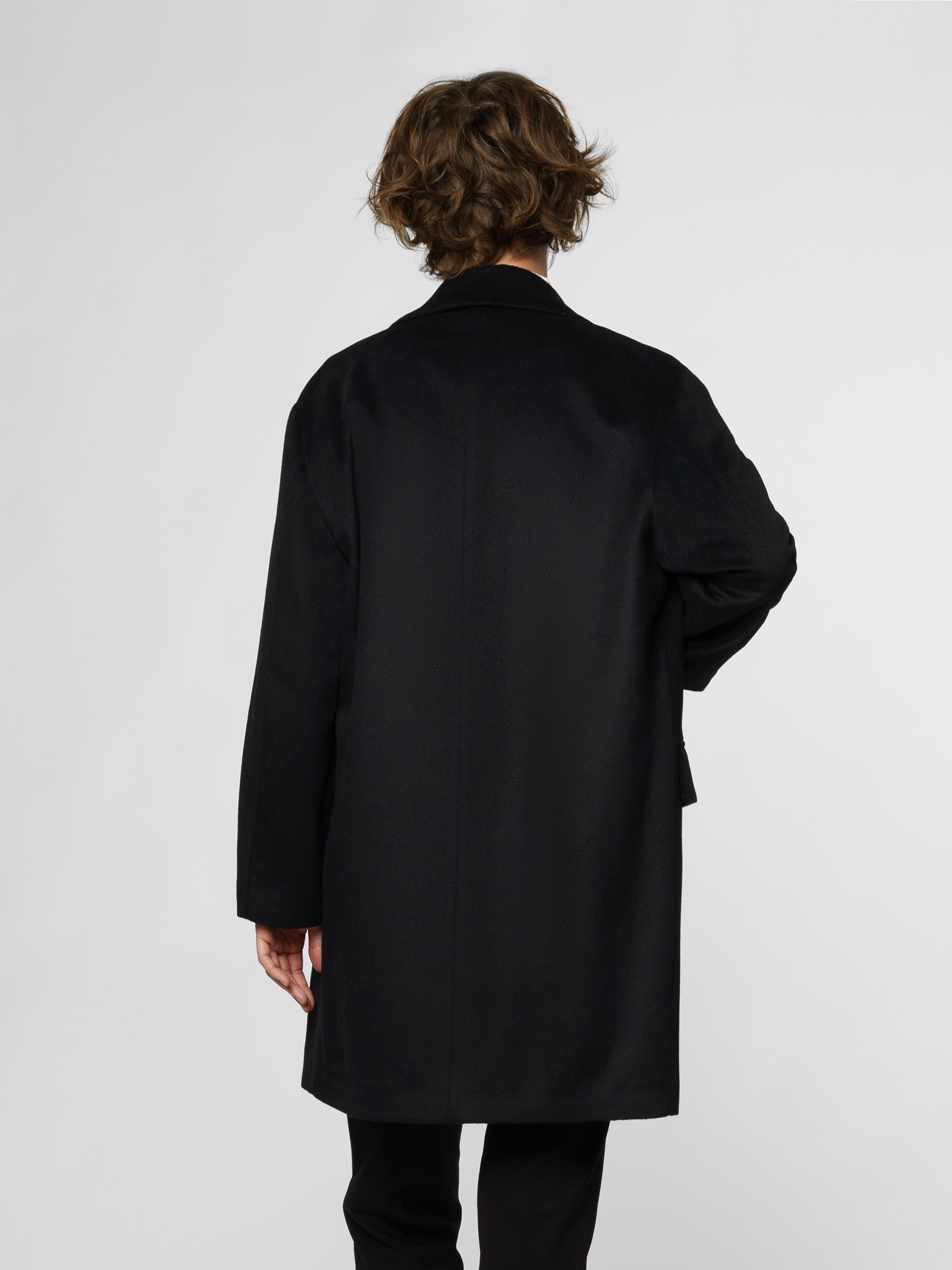 Women's Black Wool Coat CA1W07.06.02