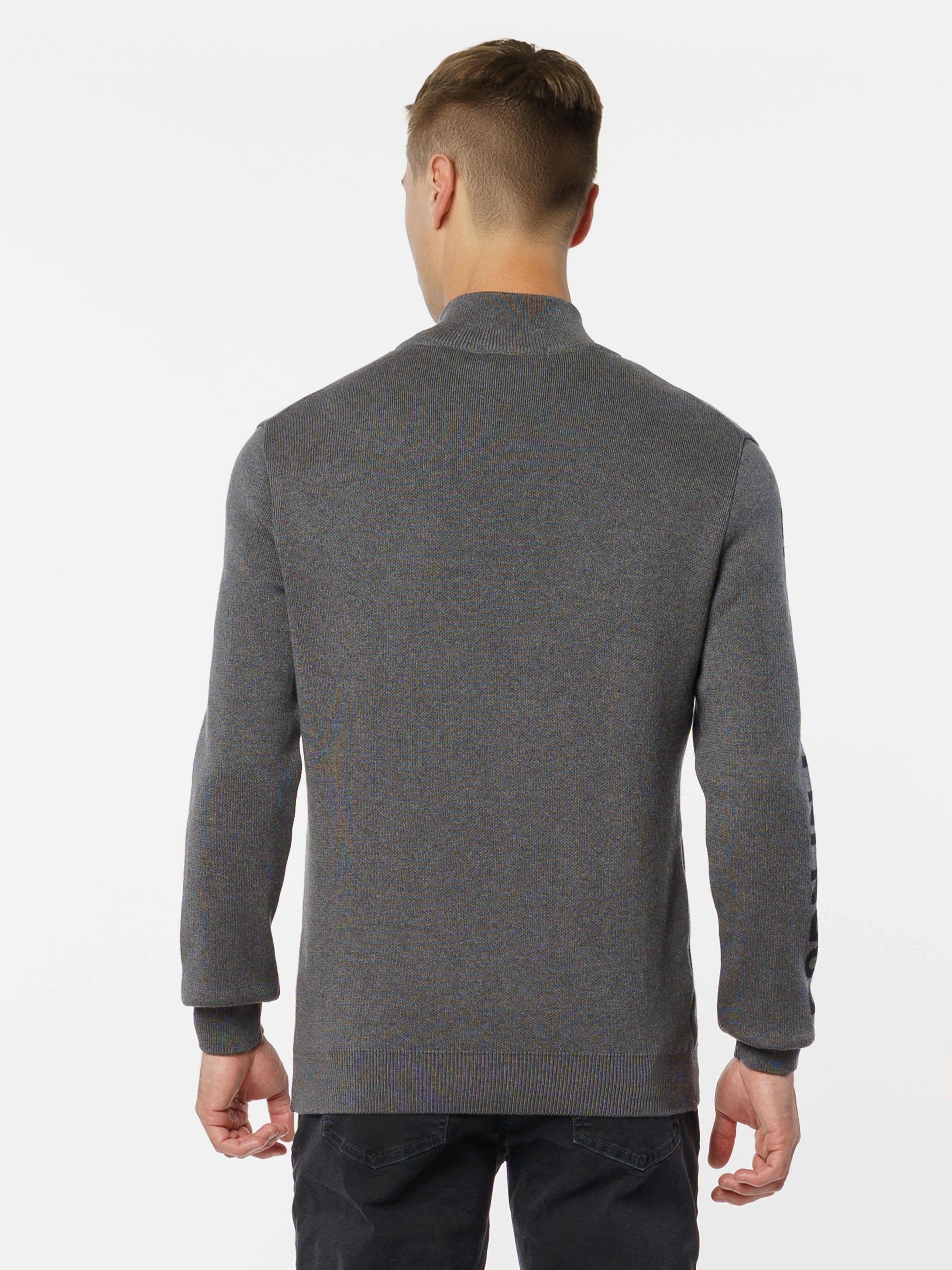 Men's Gray Zip-Up Sweatshirt CA1F10.08.12