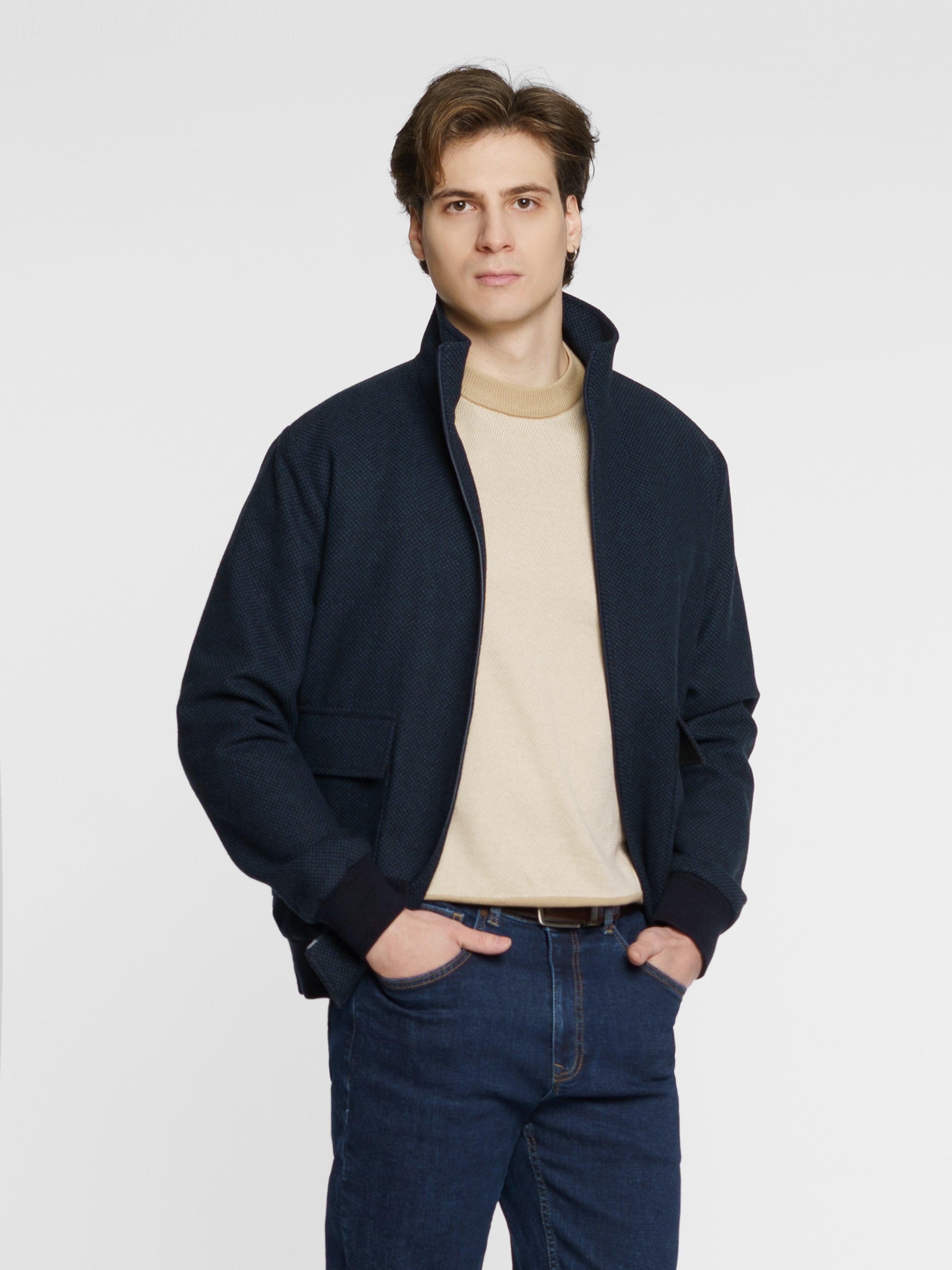 Men's Blue Bomber Jacket CA1M08.07.06