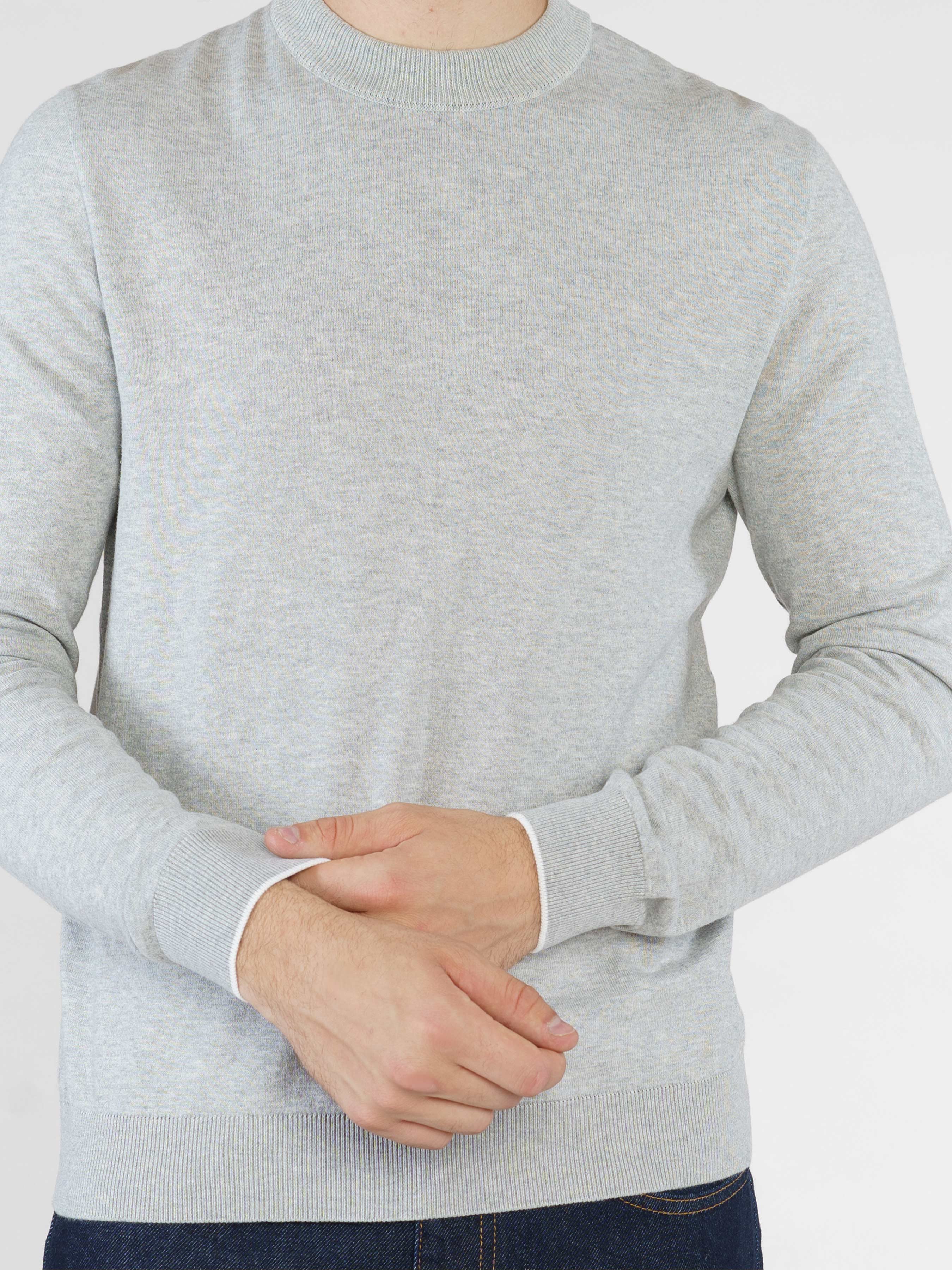 Men's Grey Crew Neck Jumper CA1M10.01.12