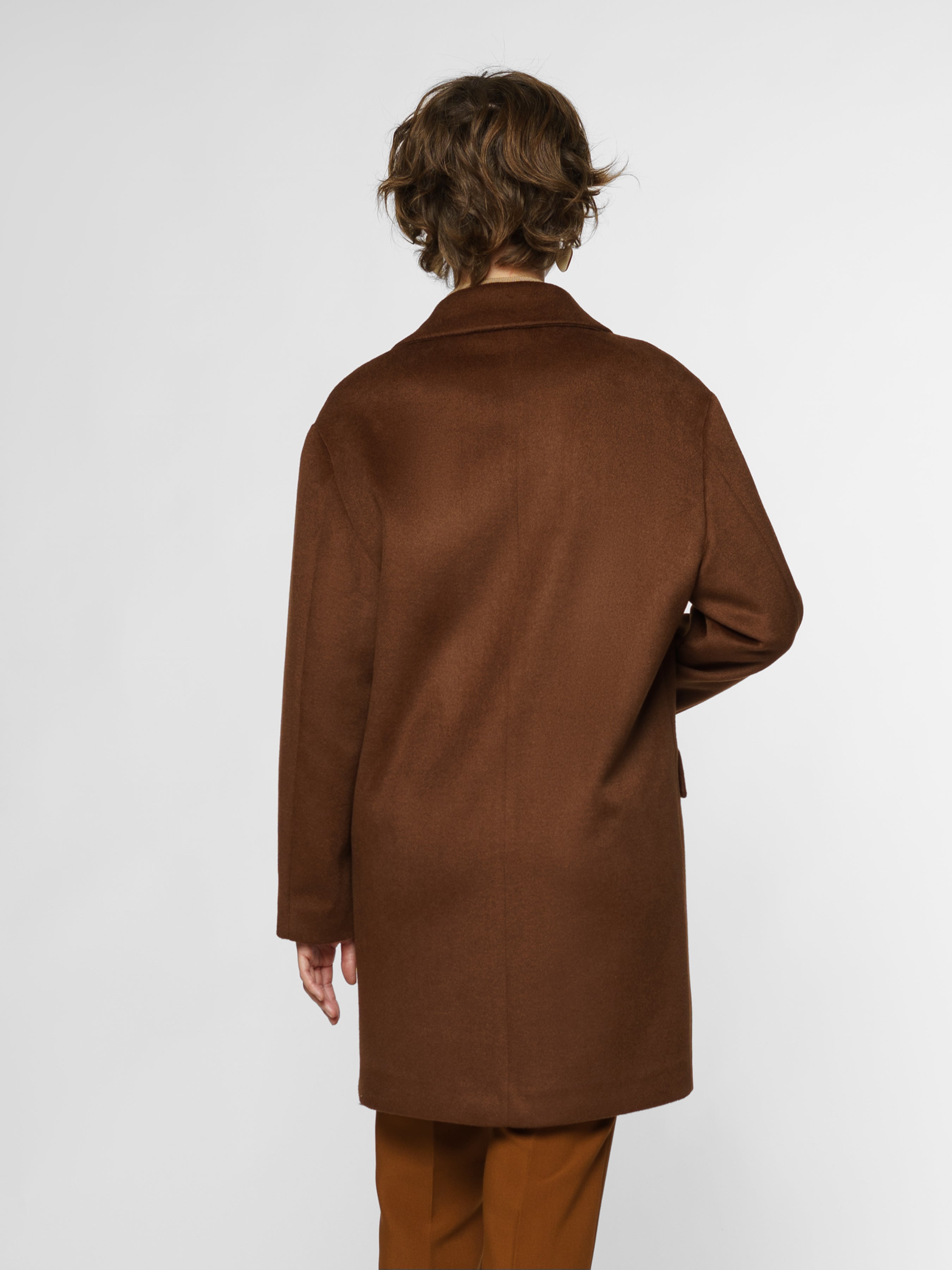 Brown Double-Breasted Coat CA1W07.05.38
