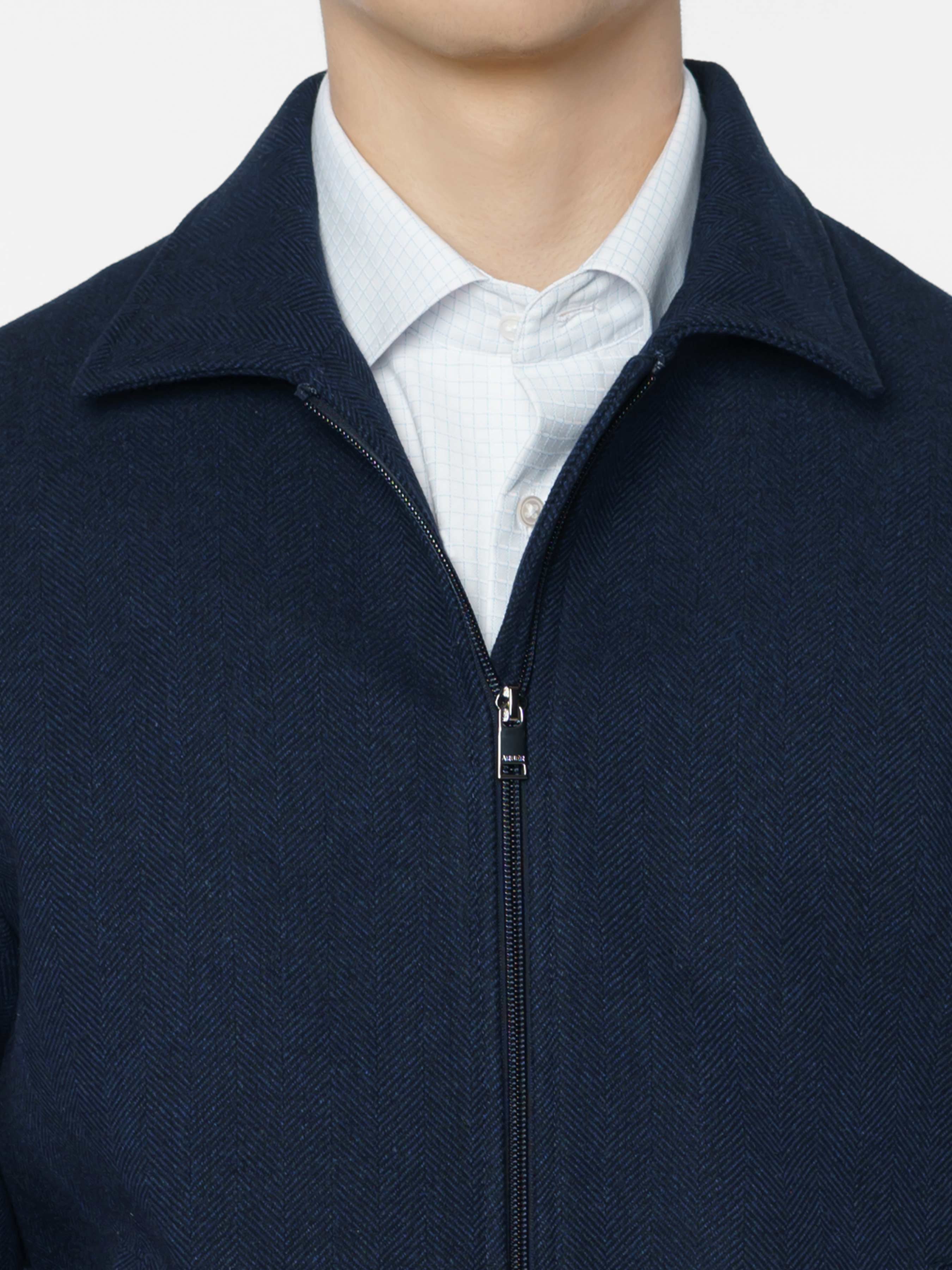 Amorakin Men's Blue Wool Jacket CA1M08.05.09