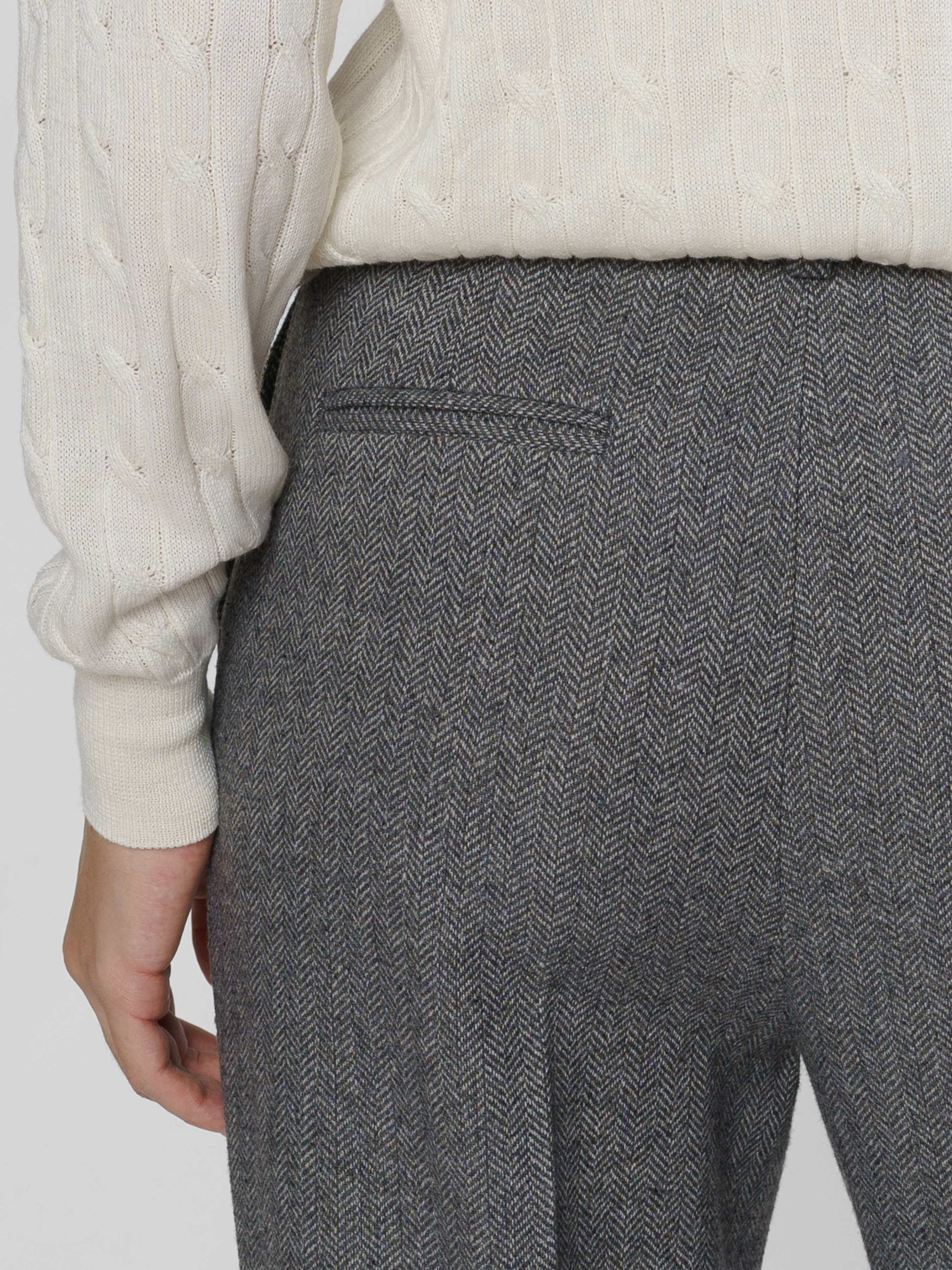 Women's Gray Wool Pants CA1W01.01.12