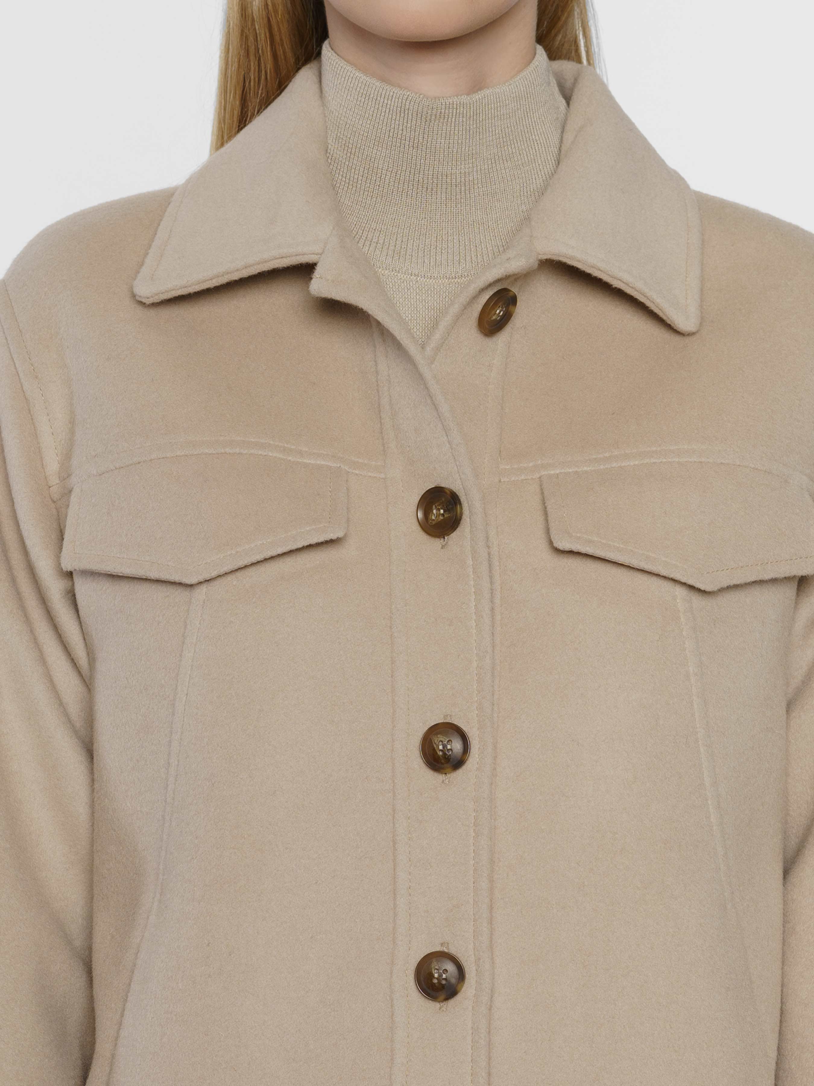 Women's Beige Wool Jacket CA1W08.03.16