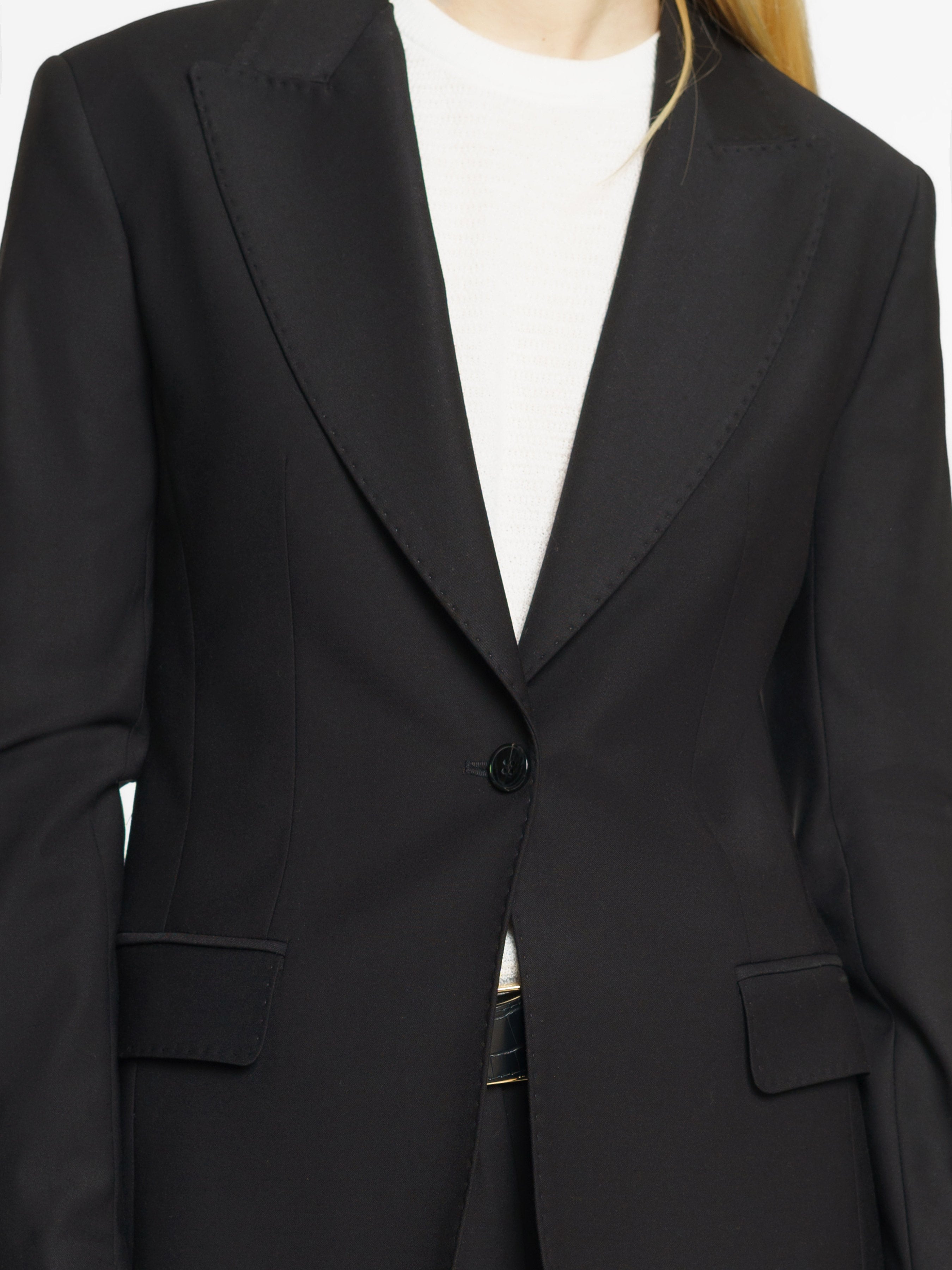 Women's Black Semi-Fitting Jacket CA1W02.01.02