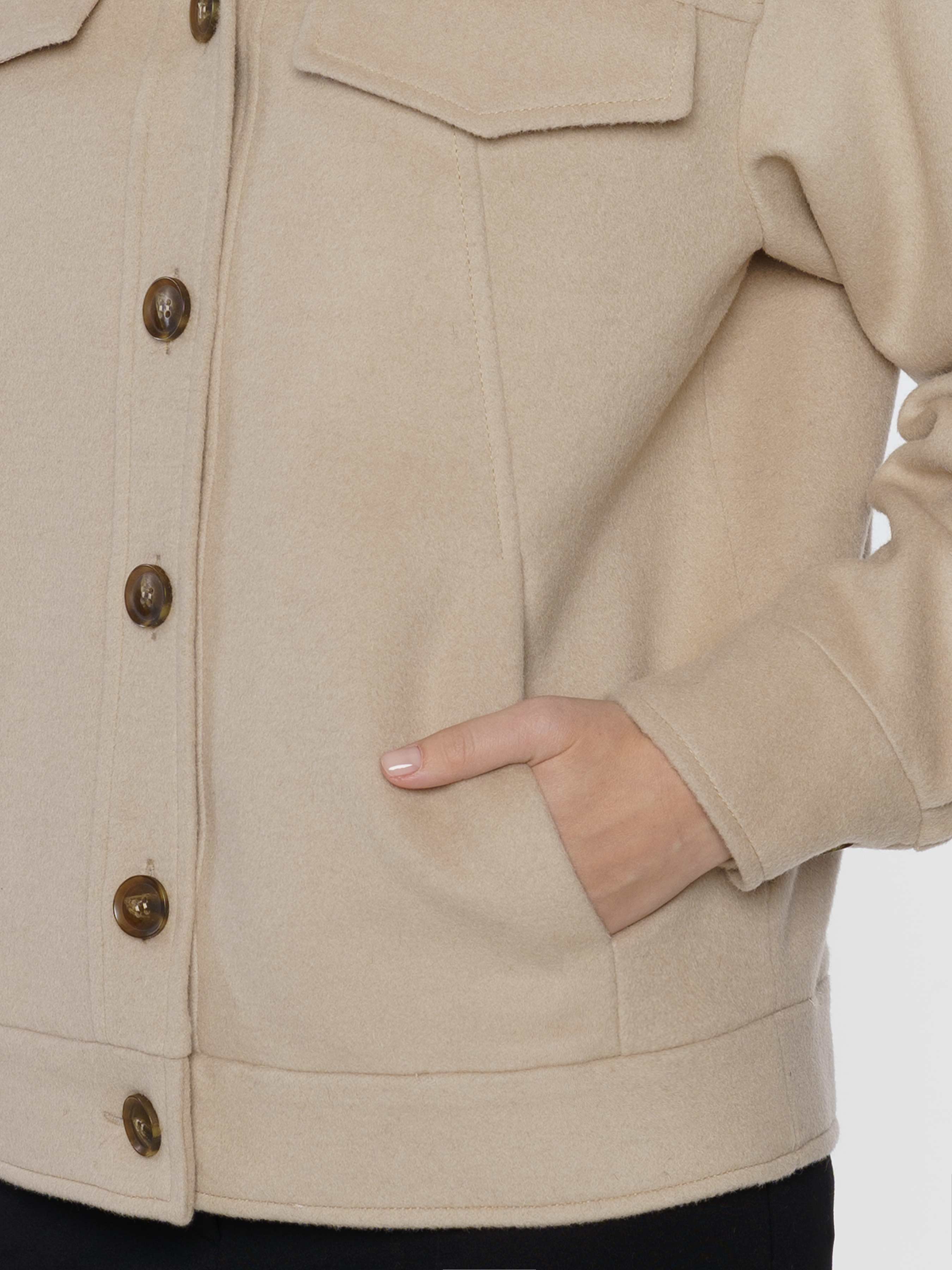 Women's Beige Wool Jacket CA1W08.03.16
