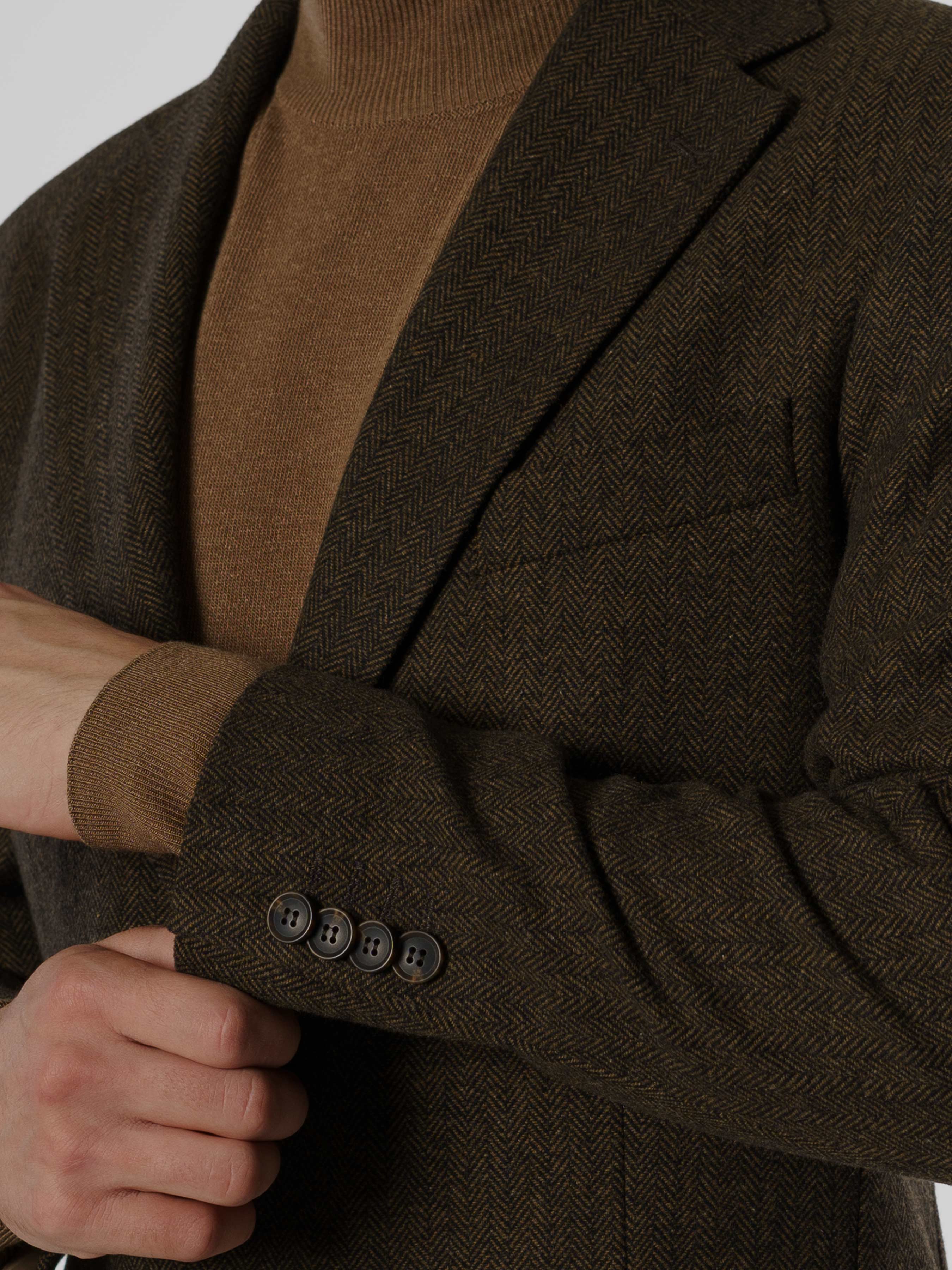 Mens Brown Wool Jacket CA1M02.29.38