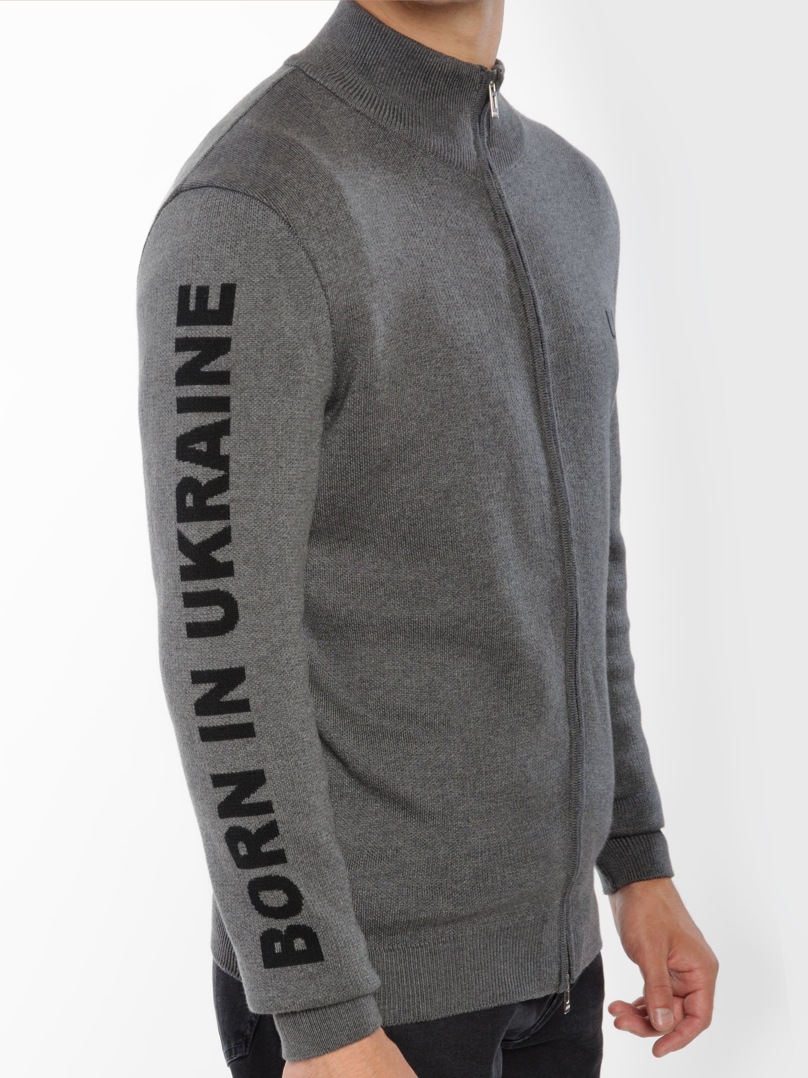 Men's Gray Zip-Up Sweatshirt CA1F10.08.12