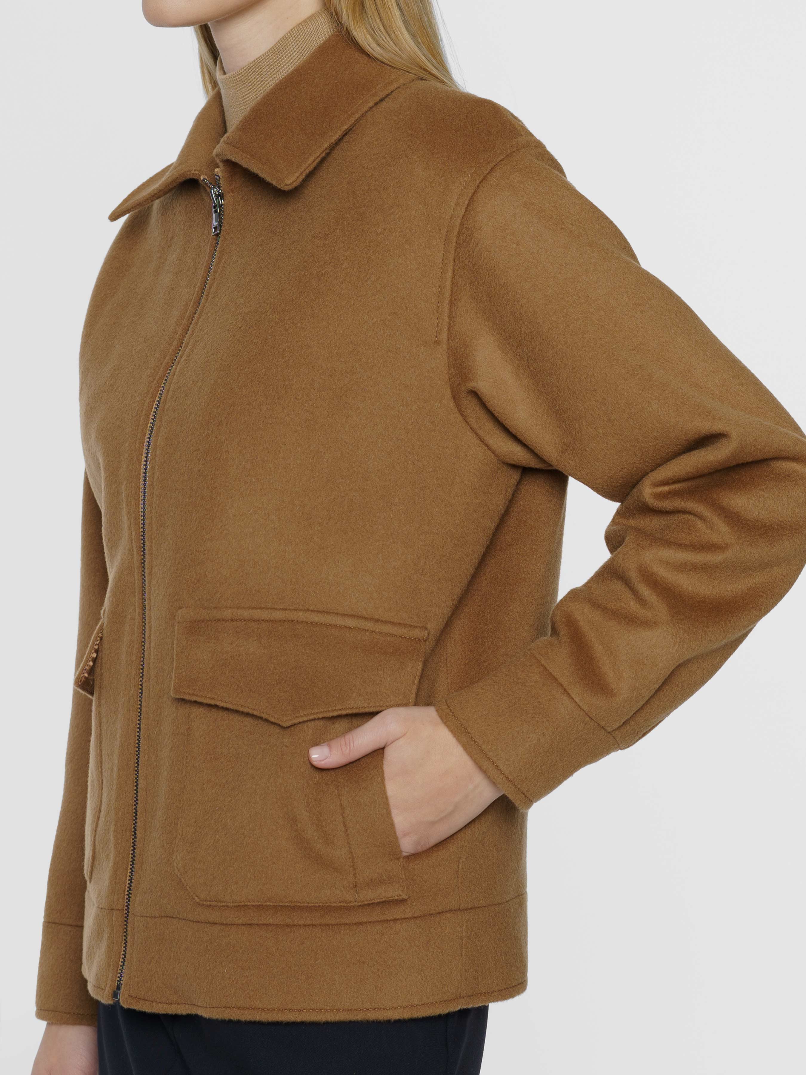 Womens Beige Wool Jacket