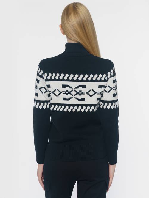 Women's Black Turtleneck Sweater CA1FW10.12.03