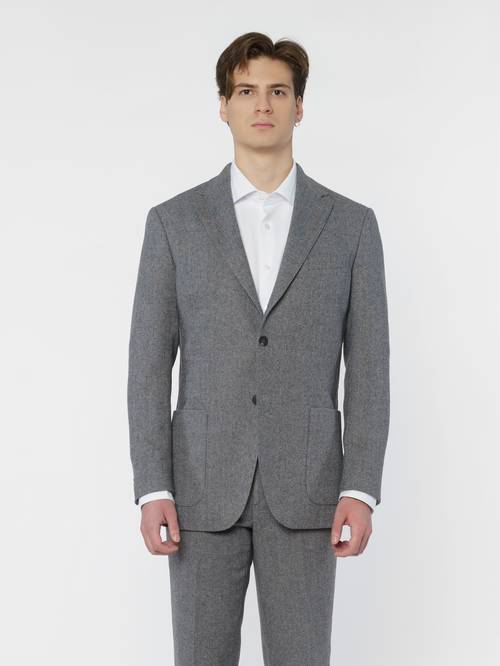 Mens Gray Wool Jacket