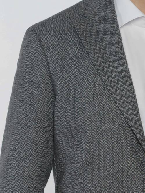 Mens Gray Wool Jacket