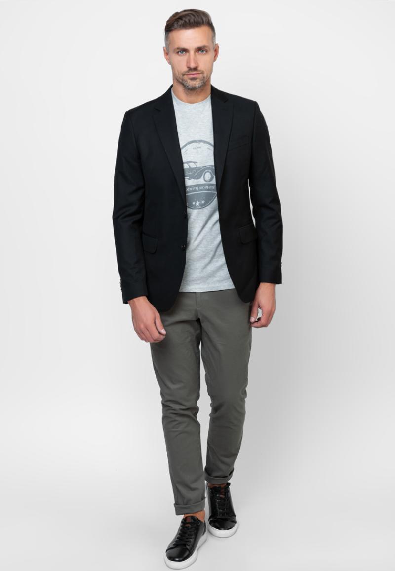 Men's Black Blazer Jacket CA1MB02.01.02