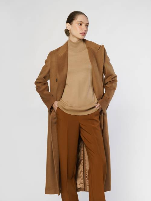 Beige Wool Women's Coat