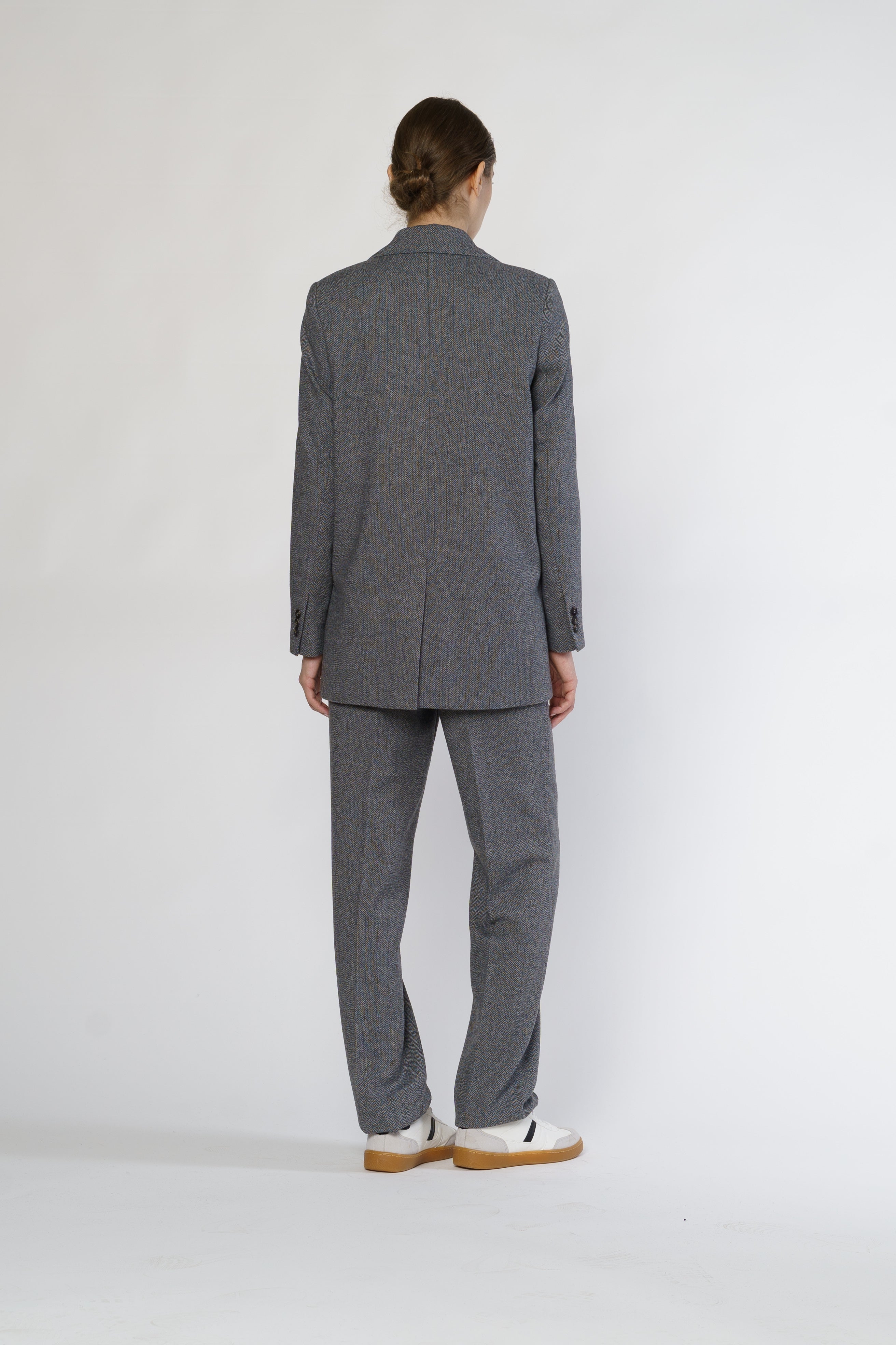 Women's Gray Tweed Wool Jacket