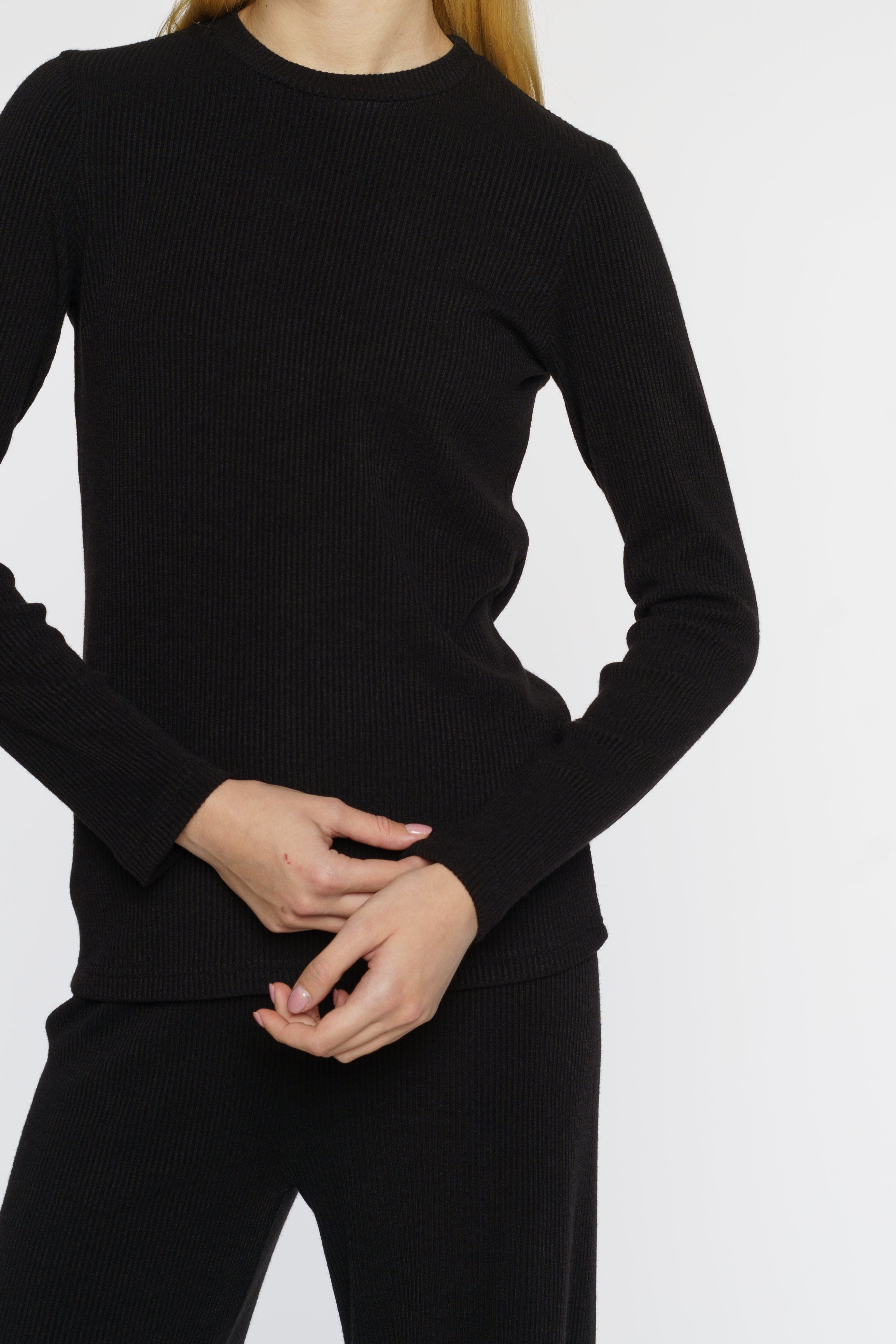 Black Long Sleeve T-Shirt CA1W17.01.02