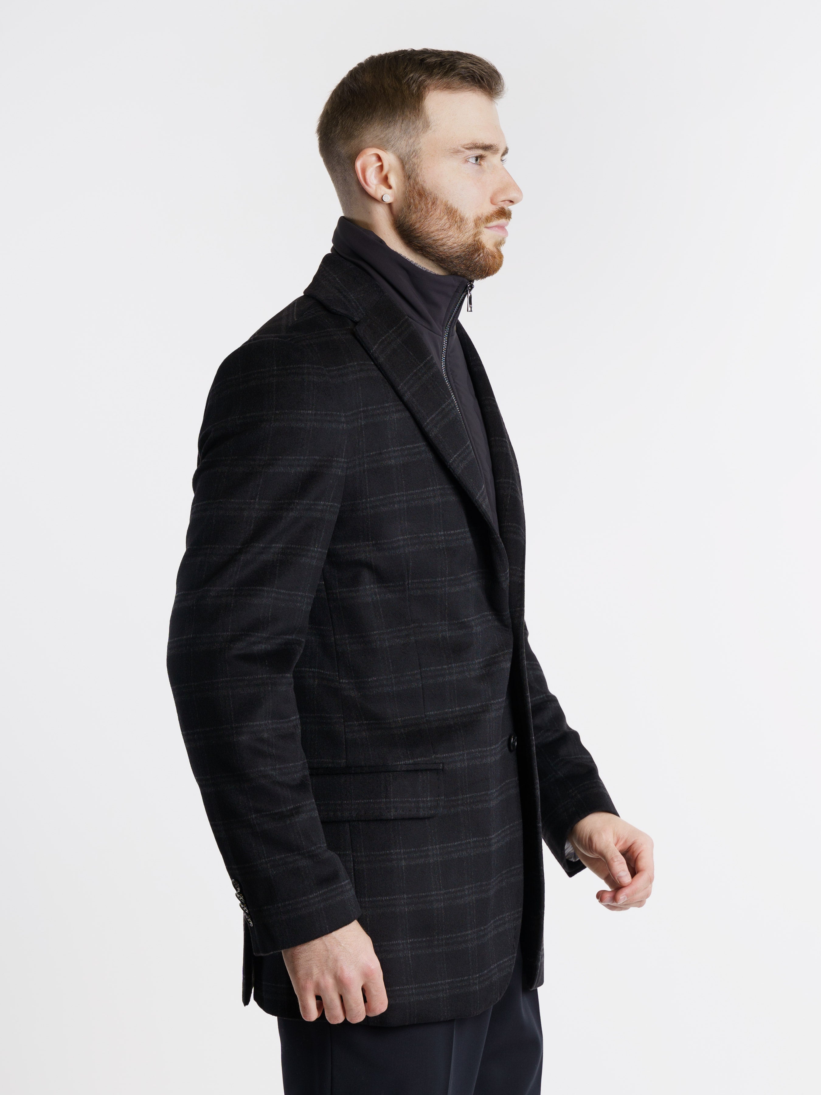 Stylish Men's Fitted Plaid Jacket for Ultimate Comfort CA1M02.32.02