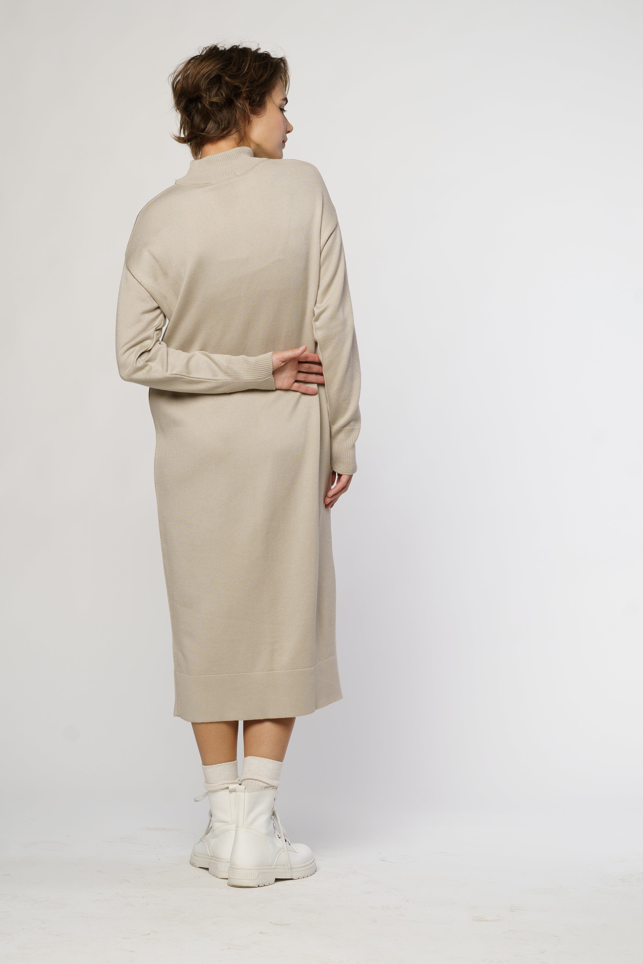 Women's Beige Midi Dress CA1W22.07.60